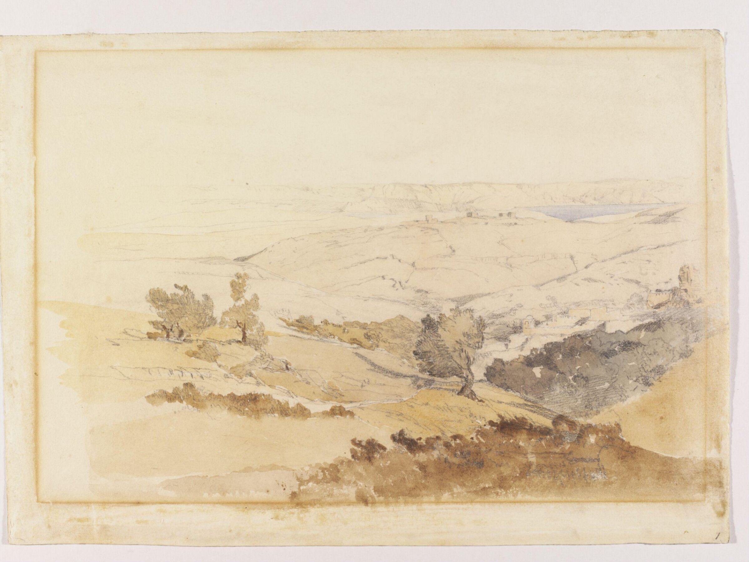 The Sea of Galilee from the heights of Safad, William Edward Dighton, 1852