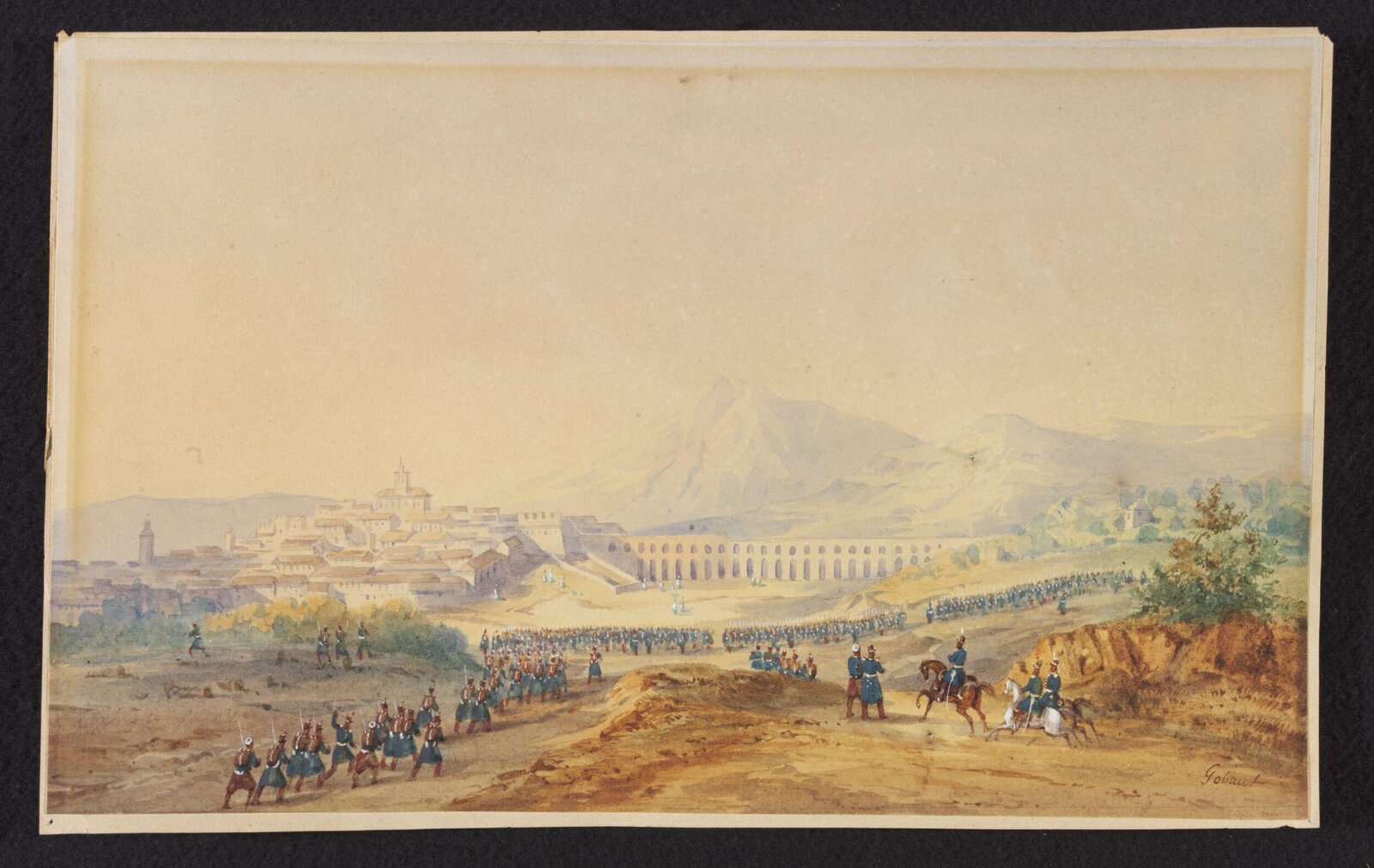 French troops at Médéa, Algeria, Louis-Eugène Ginain, 19th century