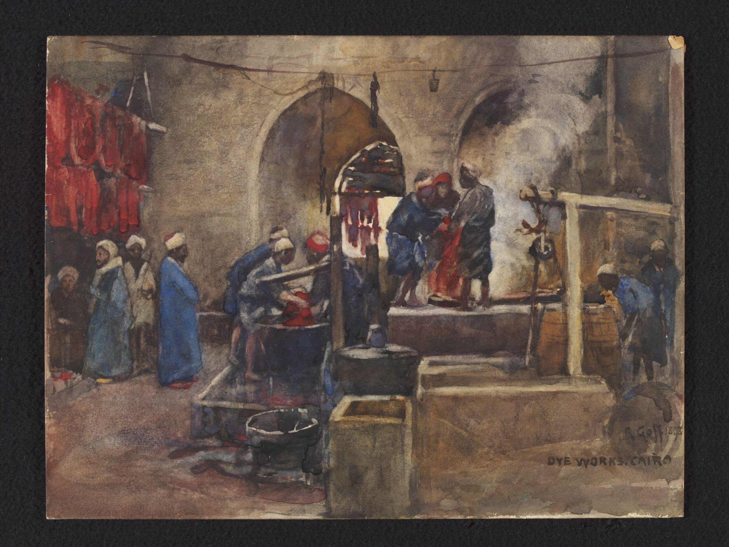 Dye works. Cairo, Robert Charles Goff, 1898