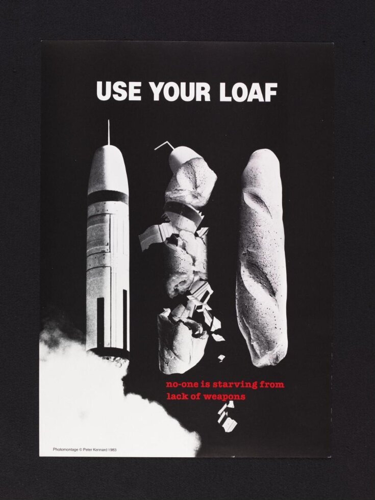 Use your loaf noone is starving from lack of weapons Peter Kennard