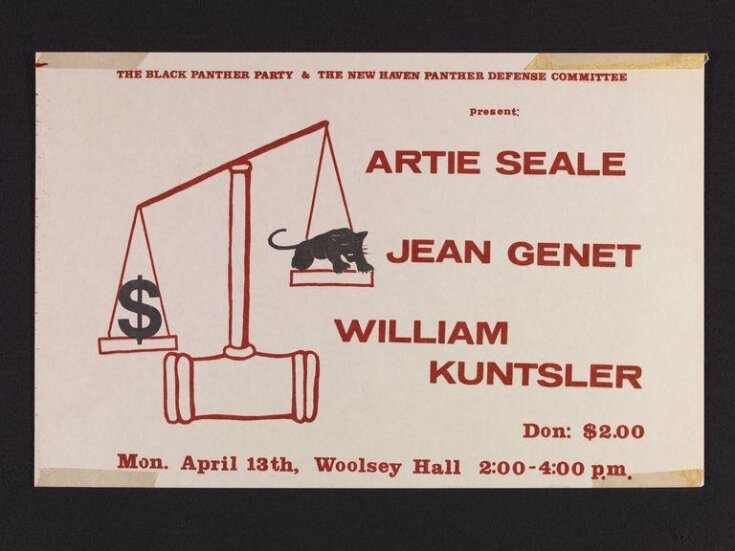 The Black Panther Party & the New Haven Panther Defense Committee present: Artie Seale, Jean Genet, William Kunstler top image