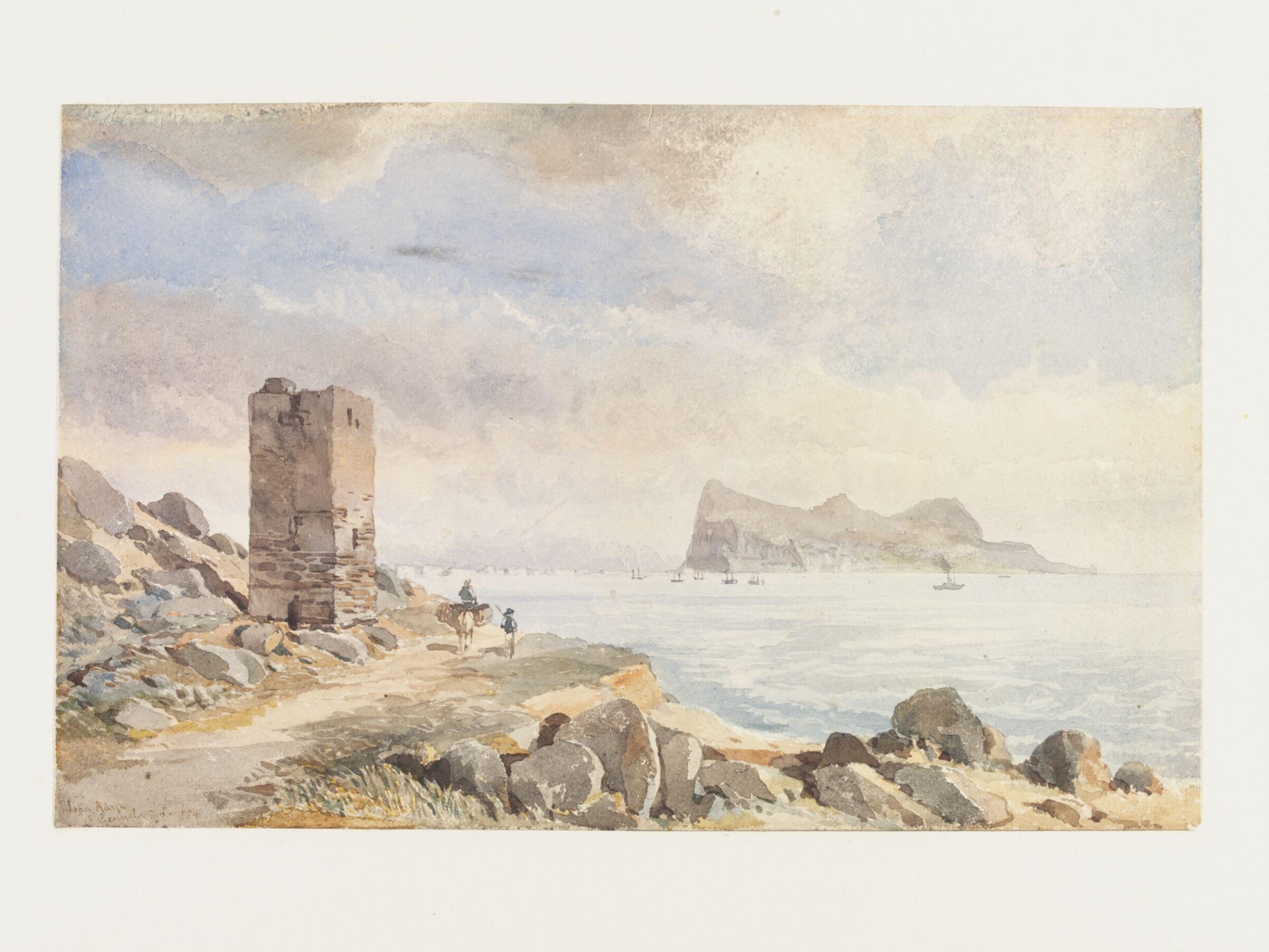 View of Gibraltar, Sir John Miller Adye, 1884