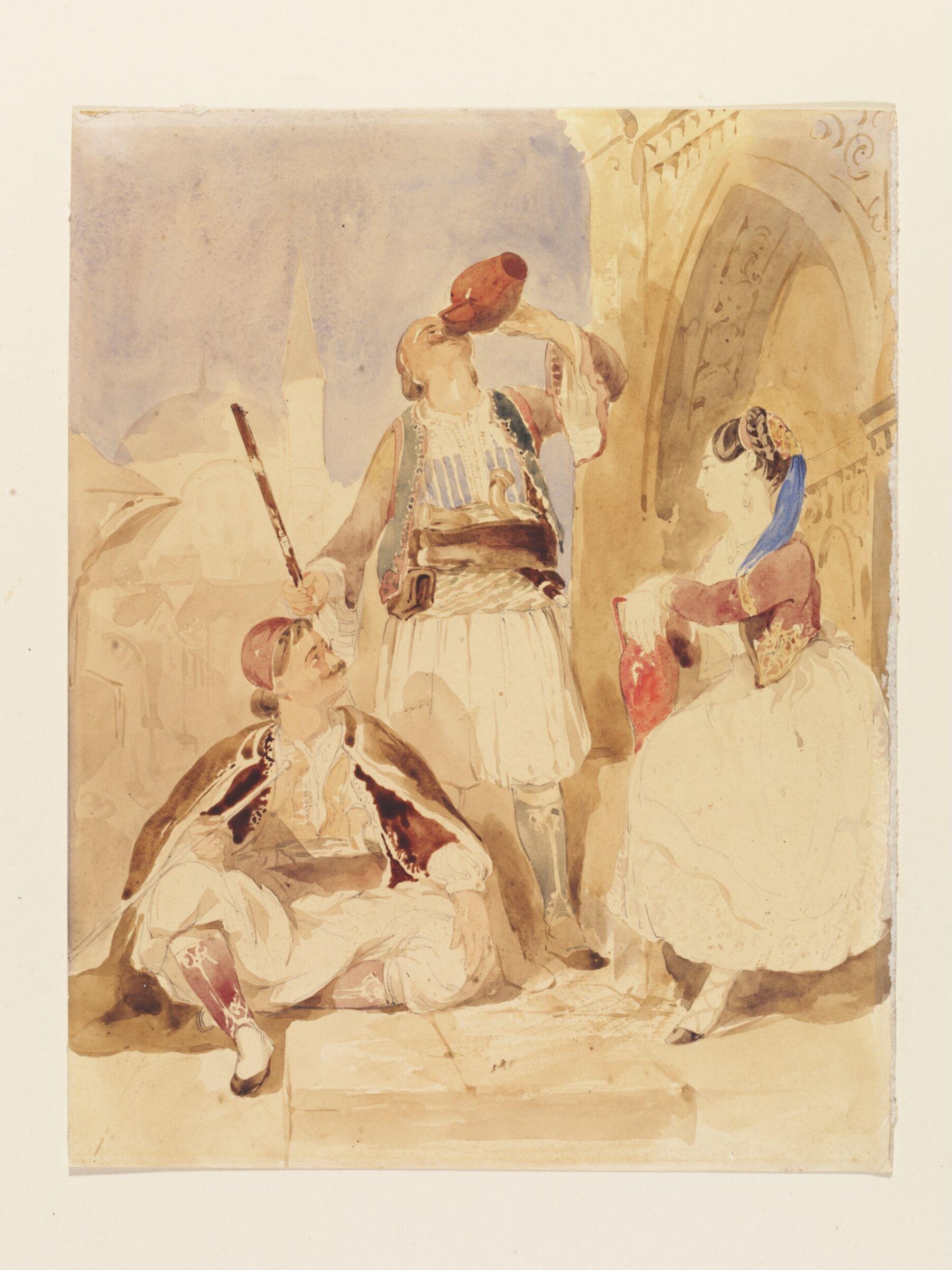 Albanians, and Greek woman of Smyrna, Thomas Allom, 1838-1840