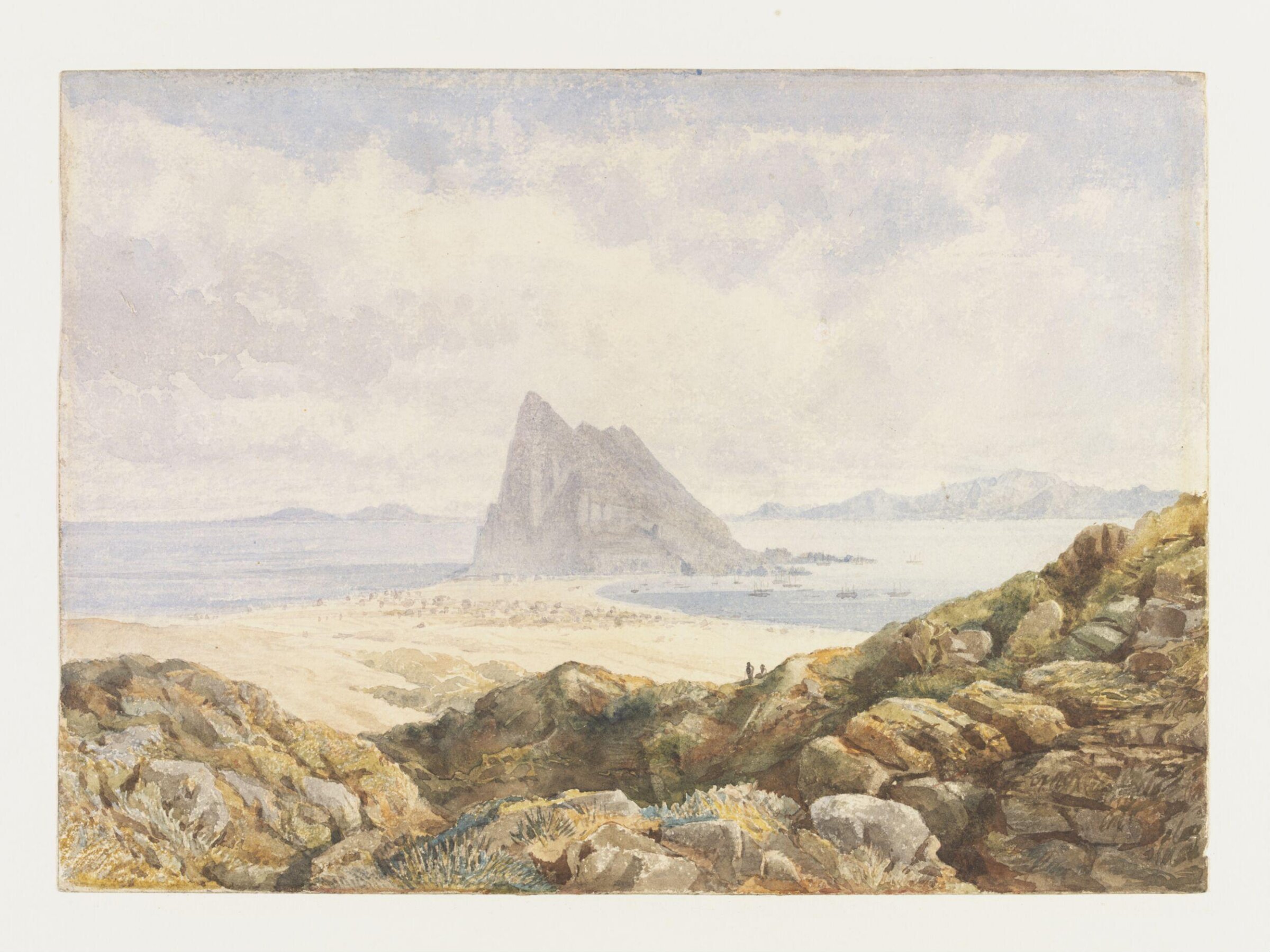 Gibraltar from the mainland, Sir John Miller Adye, 1883-1886
