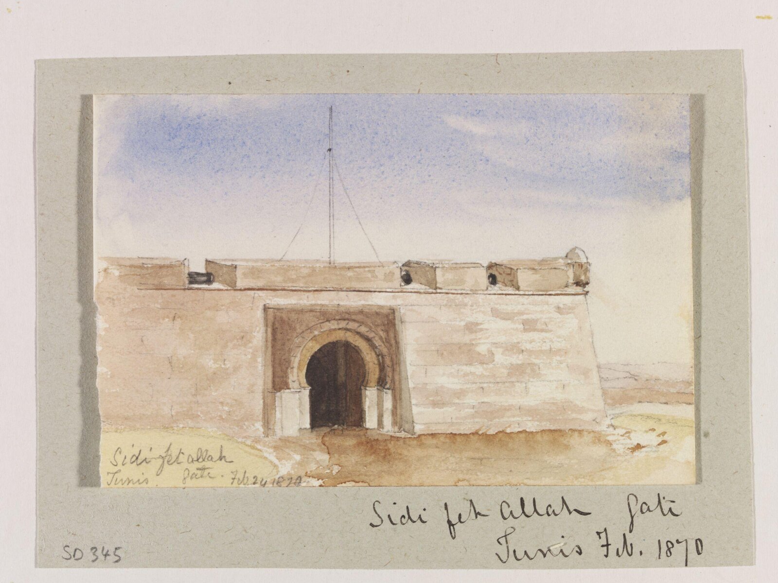 Sidi fet allah gate. Tunis, John Baptist Joseph Dormer, 1870