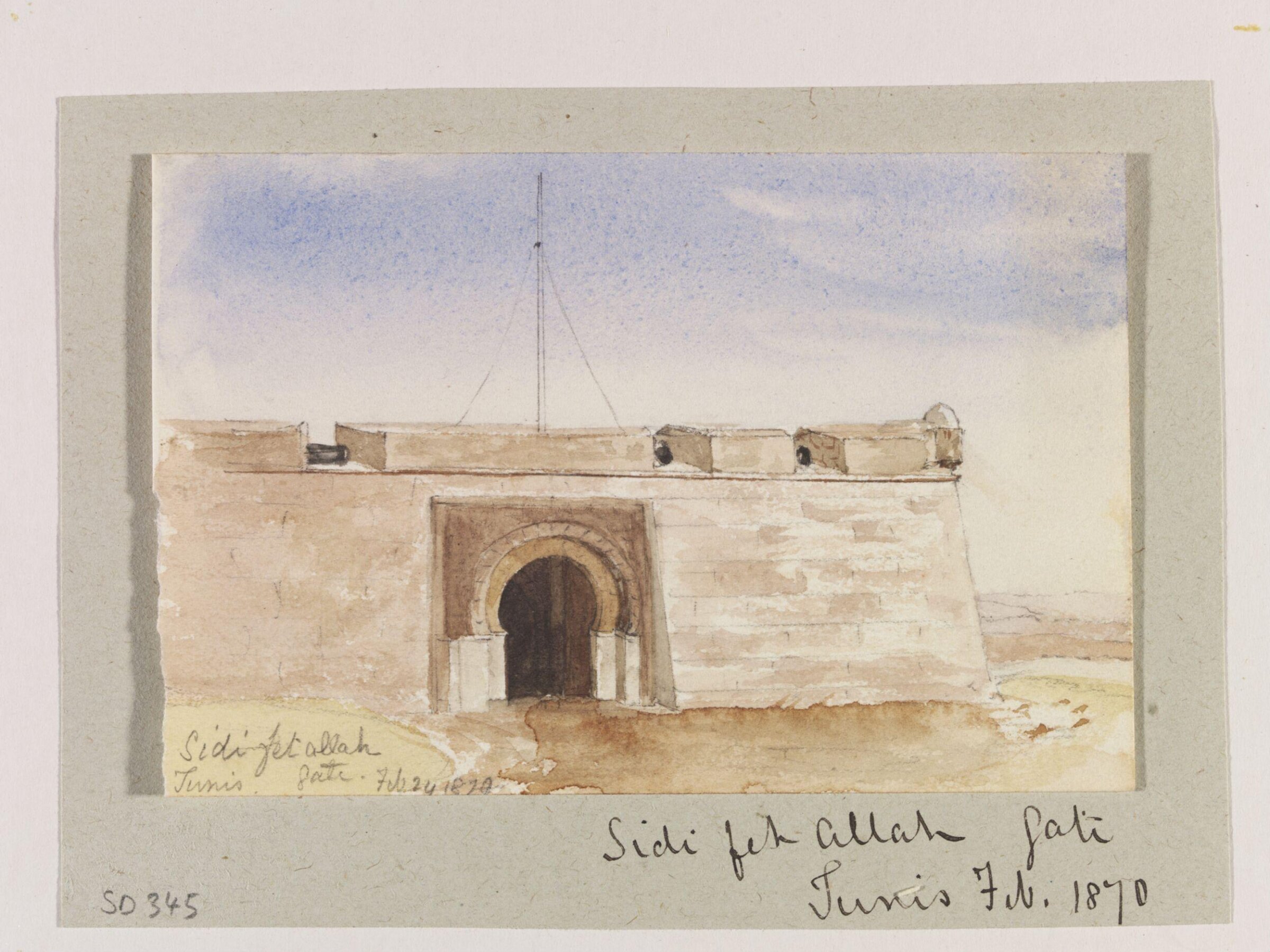 Sidi fet allah gate. Tunis, John Baptist Joseph Dormer, 1870