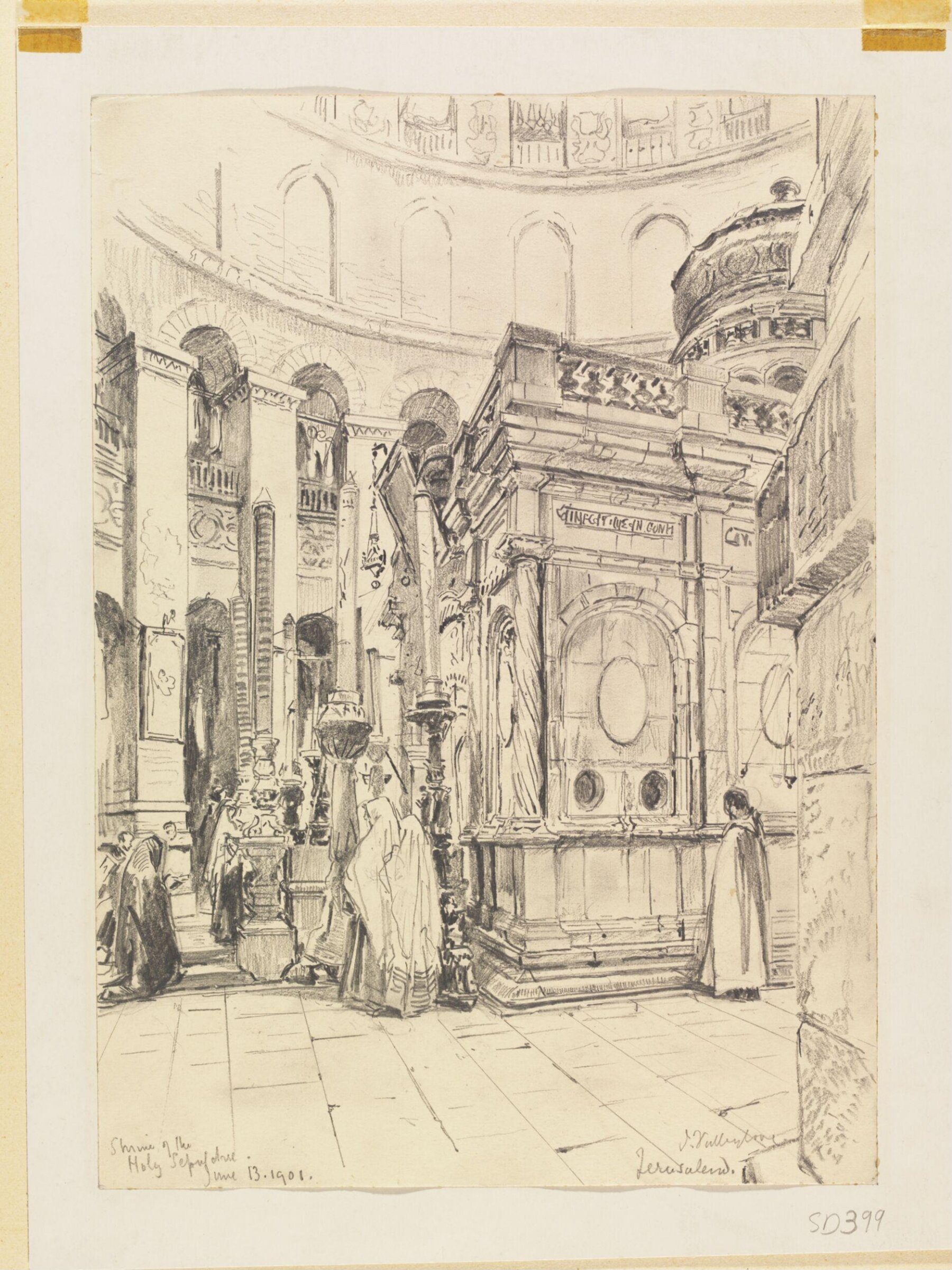 Shrine of the Holy Sepulchre, Jerusalem, John Fulleylove, 1901