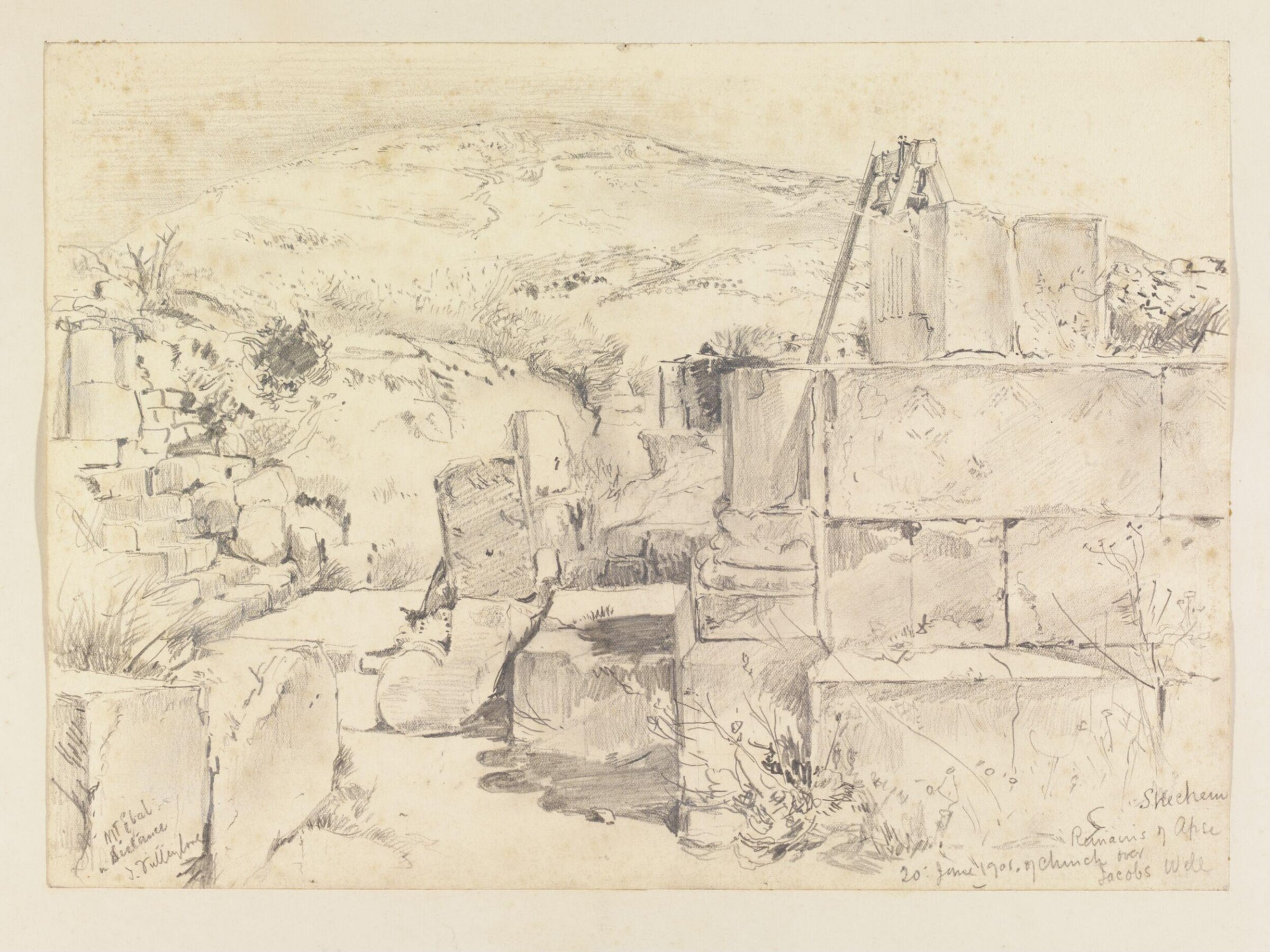 Shechem  Remains of Apse of Church over Jacobs Well, John Fulleylove, 1901