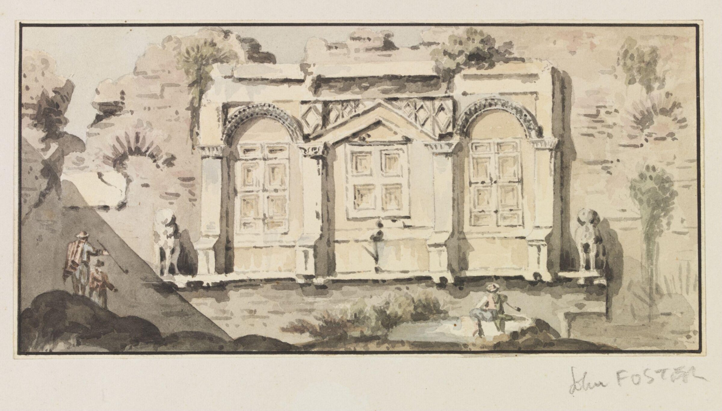 View of the Western facade of the Boukoleon Palace, John Foster, ca. 1811