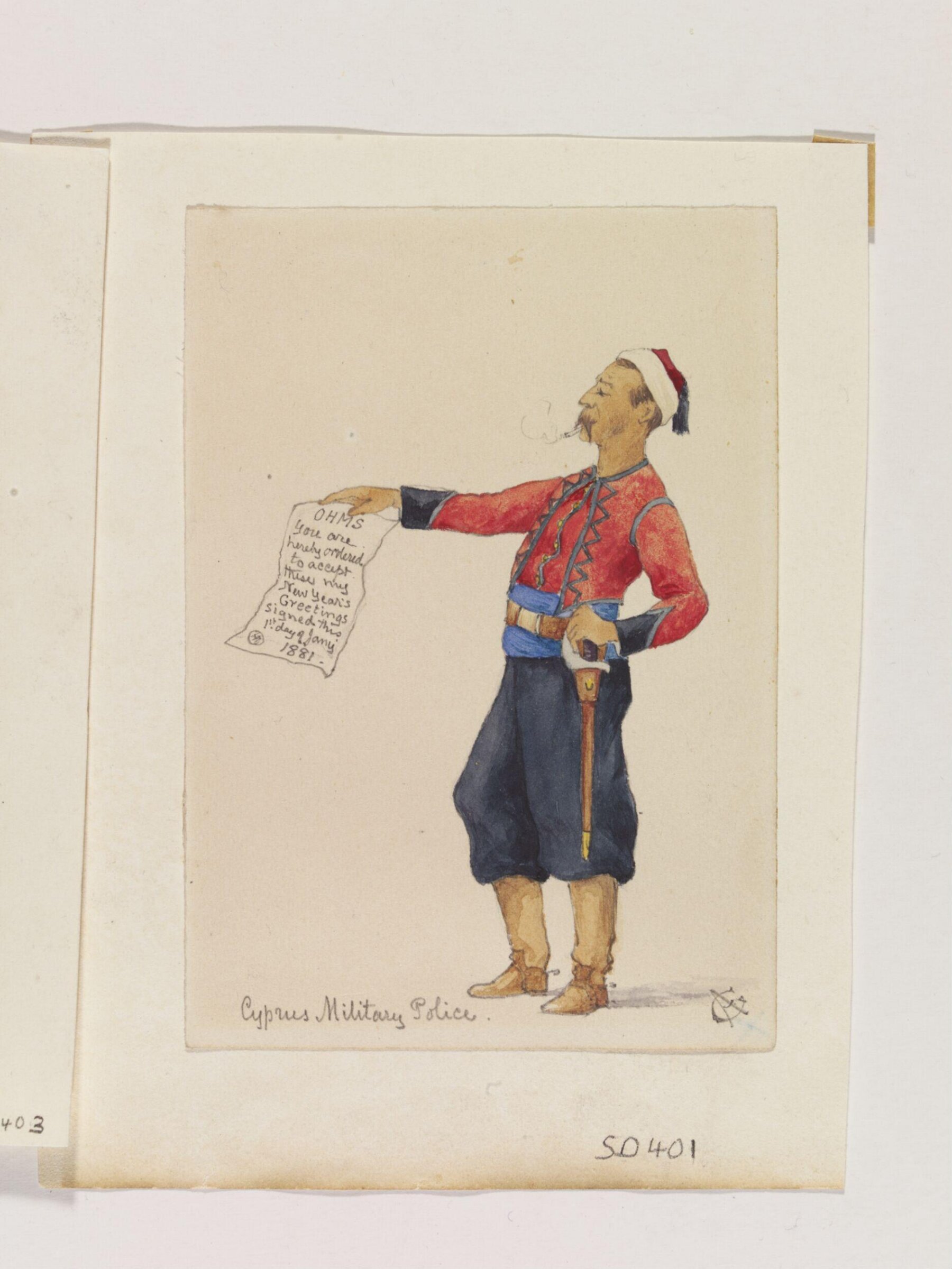 Cyprus Military Police, Lt. Col. Gilmore, 1880-1881