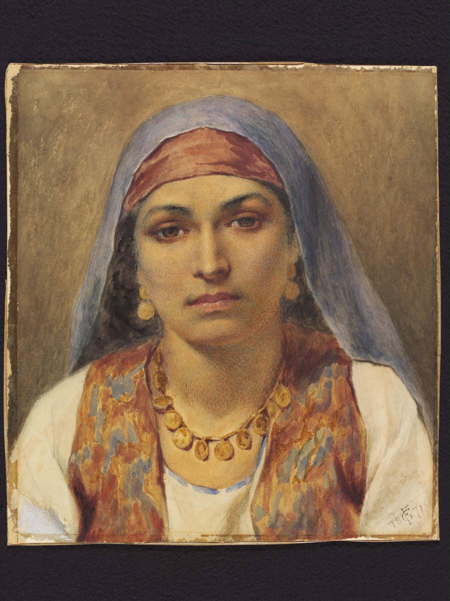 Head of an Egyptian Girl, Frederick Goodall, 1871