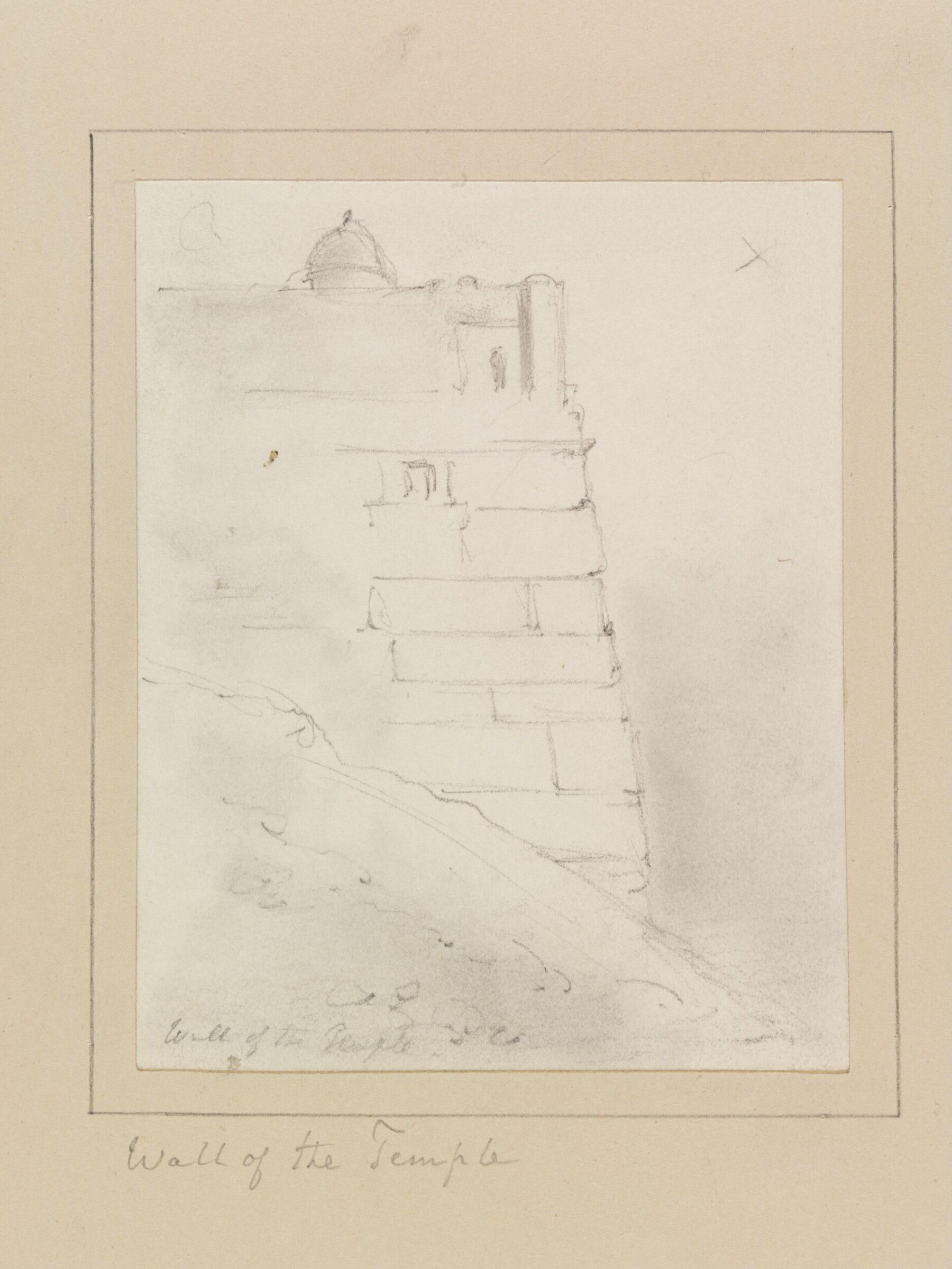 Wall of the Temple, Francis Egerton, 1840