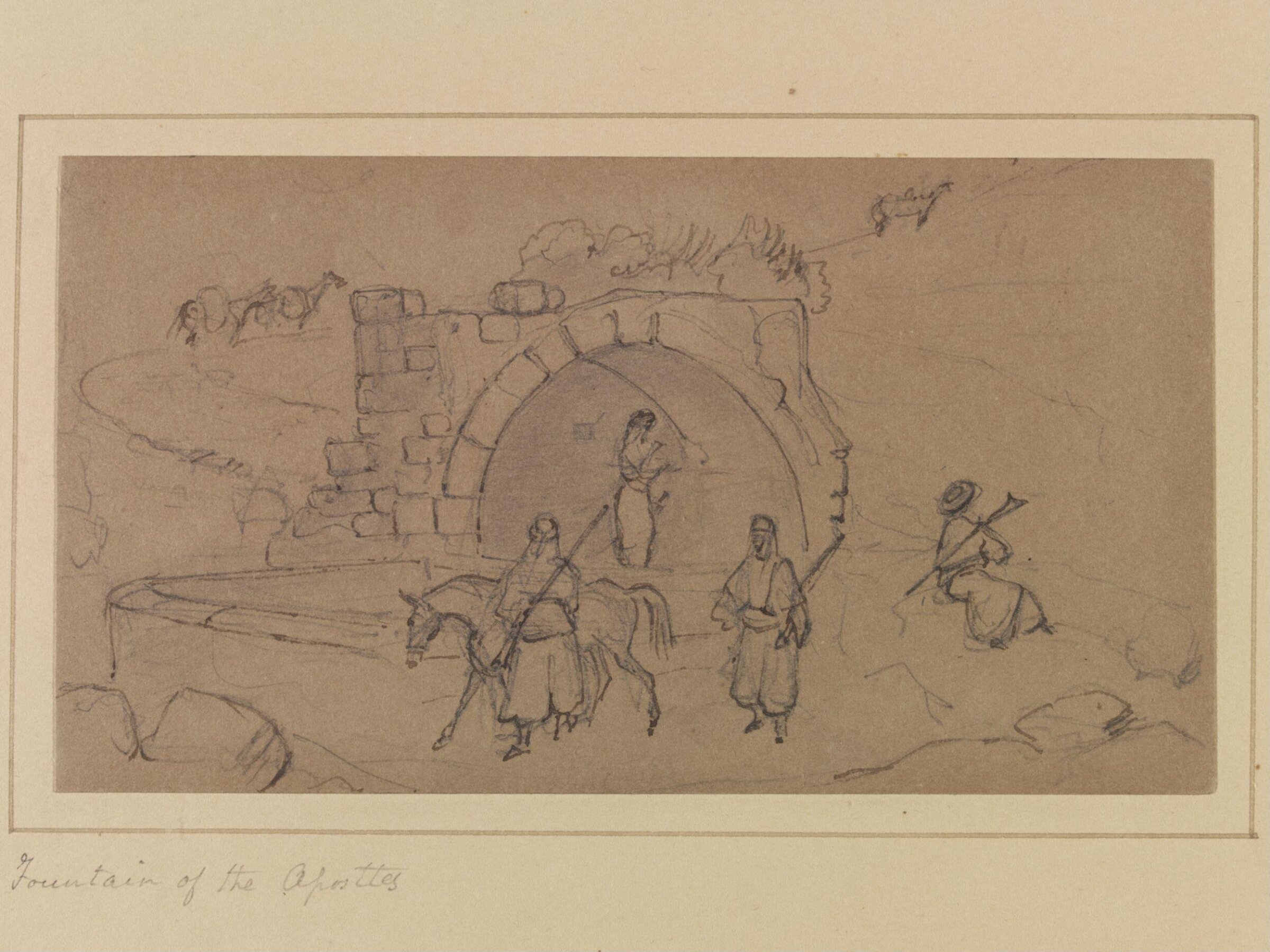 Fountain of the Apostles, Francis Egerton, 1840