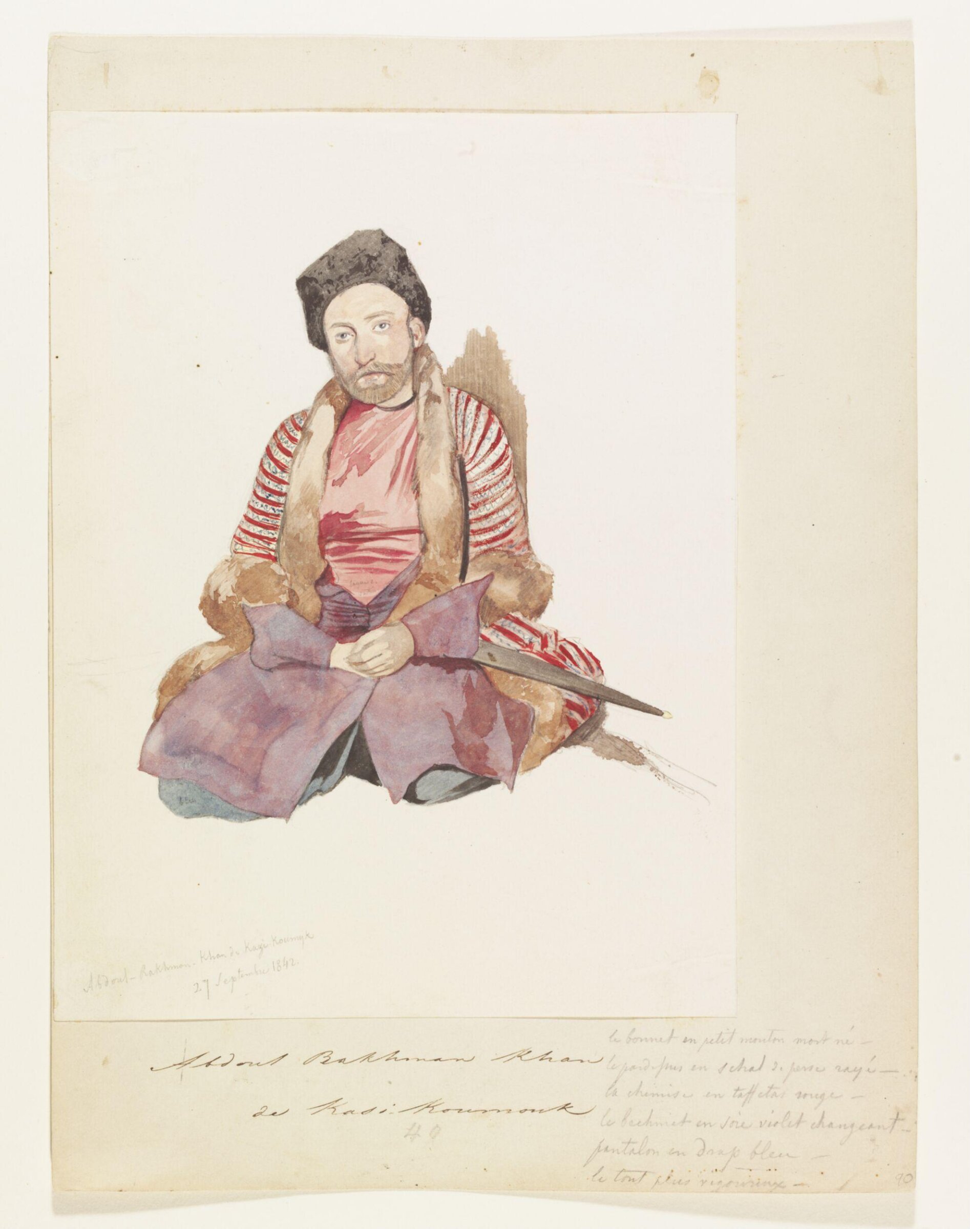 Abdoul-Rakhman - Khan de Kazi-Koumyk, Grigoriy Grigorievich Gagarin, 1842