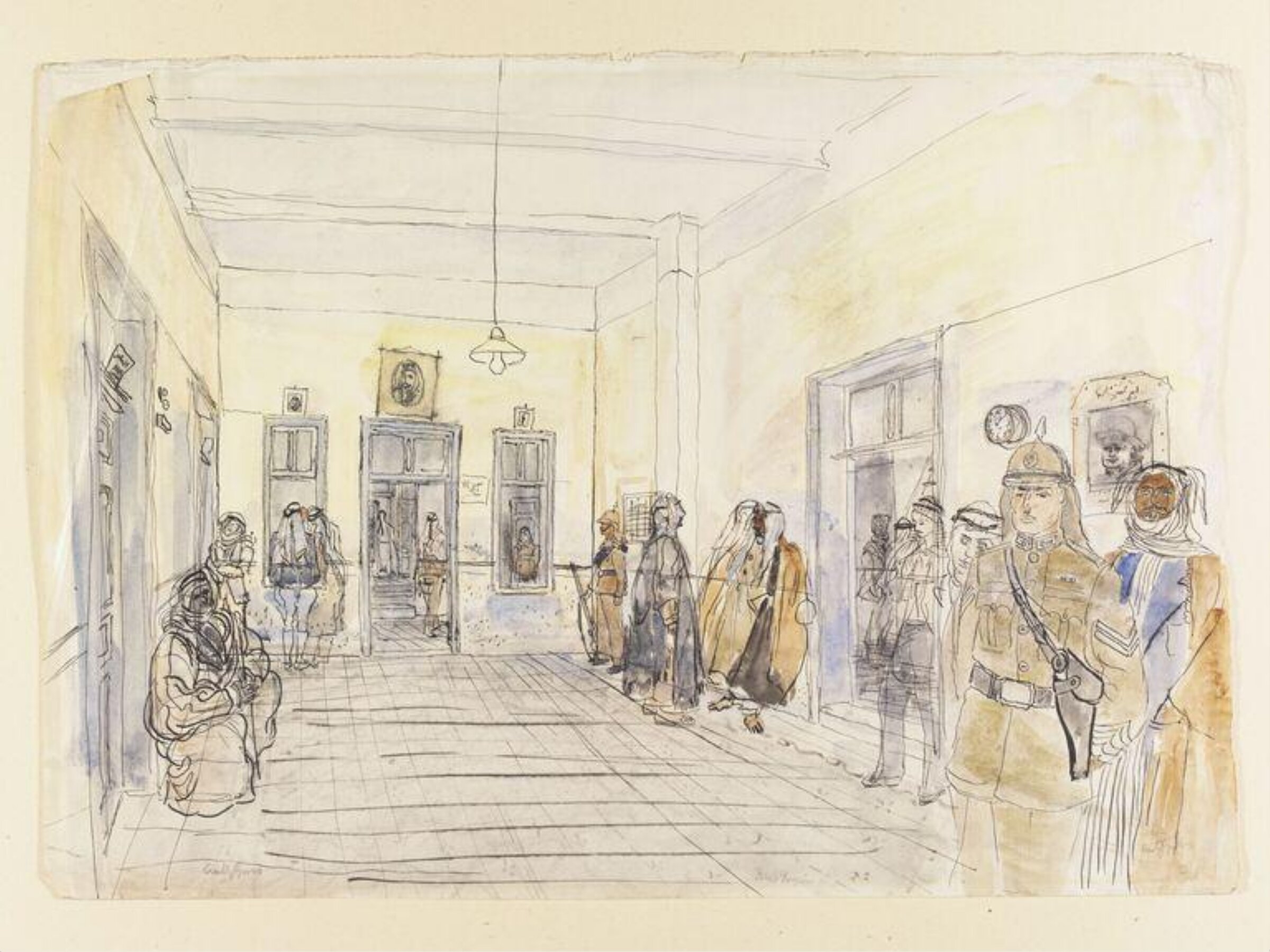 A Waiting Room, Amman, [Imre] Anthony Sandor Gross, 1942