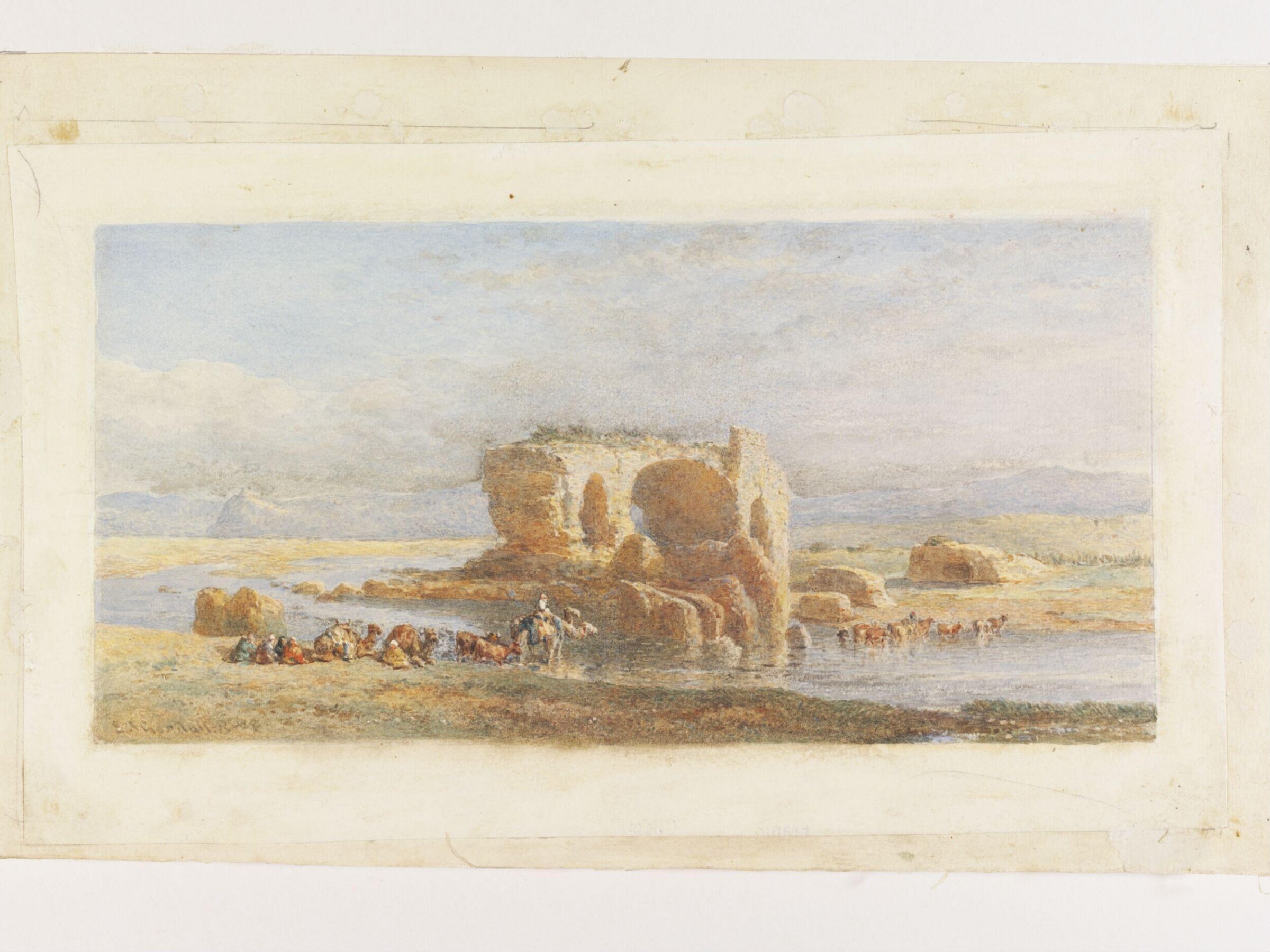 The Remains of a Roman Bridge near Tangiers, Morocco, Edward Angelo Goodall, ca. 1885
