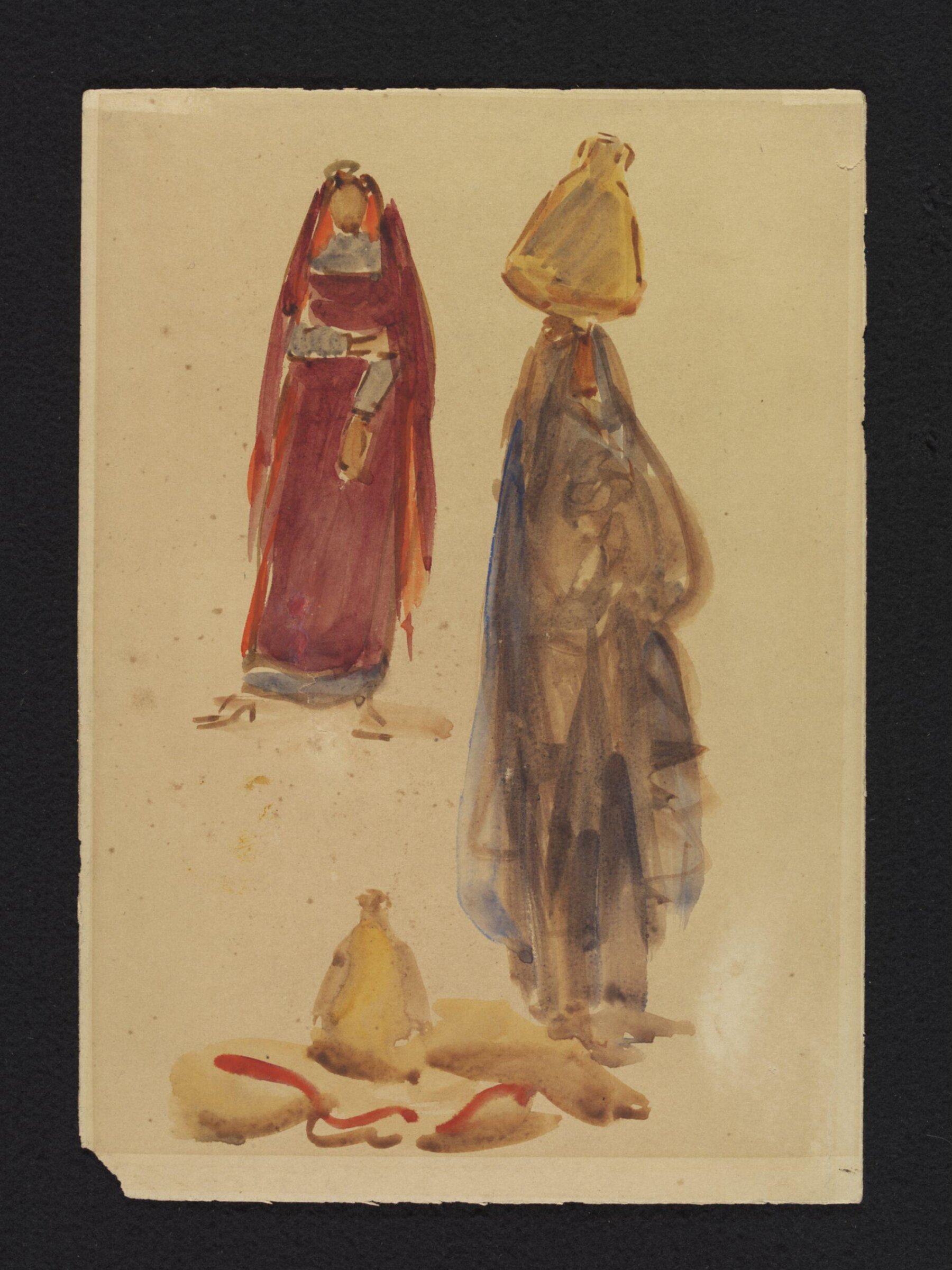Arab women with water pitchers, John J. Alsop, 4th quarter 19th century-pre 1954