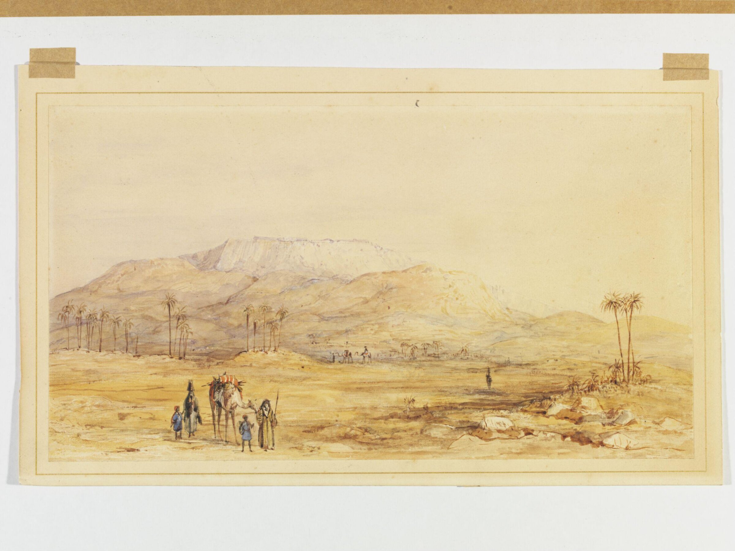 Pyramid of Abu Roash from the Village of Kerdassy, Francis Arundale, 1837-1840