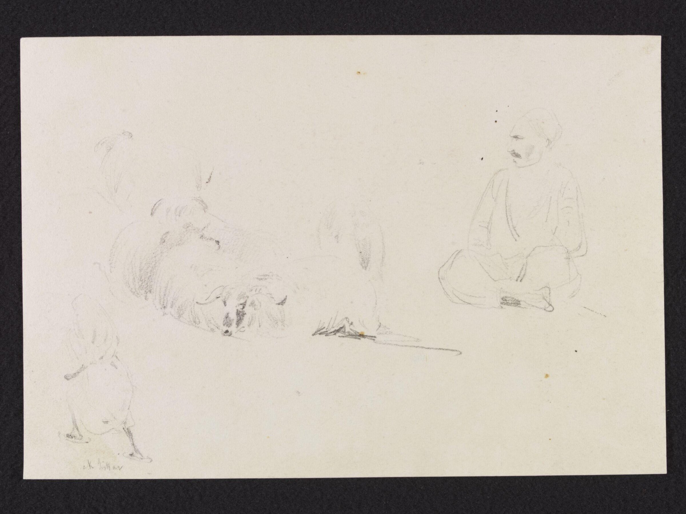 Male figures, Théodore Leblanc, ca. 1828-1837