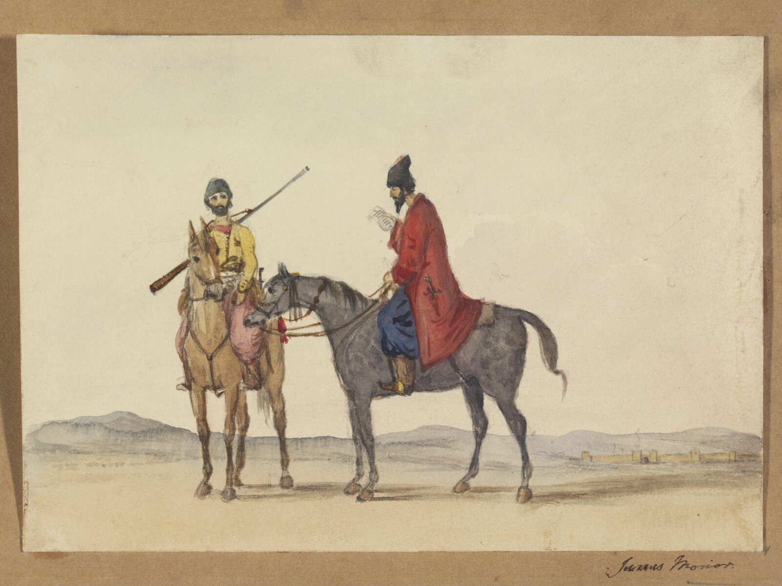 Two Persian Horsemen, James Justinian Morier, 1807-1815