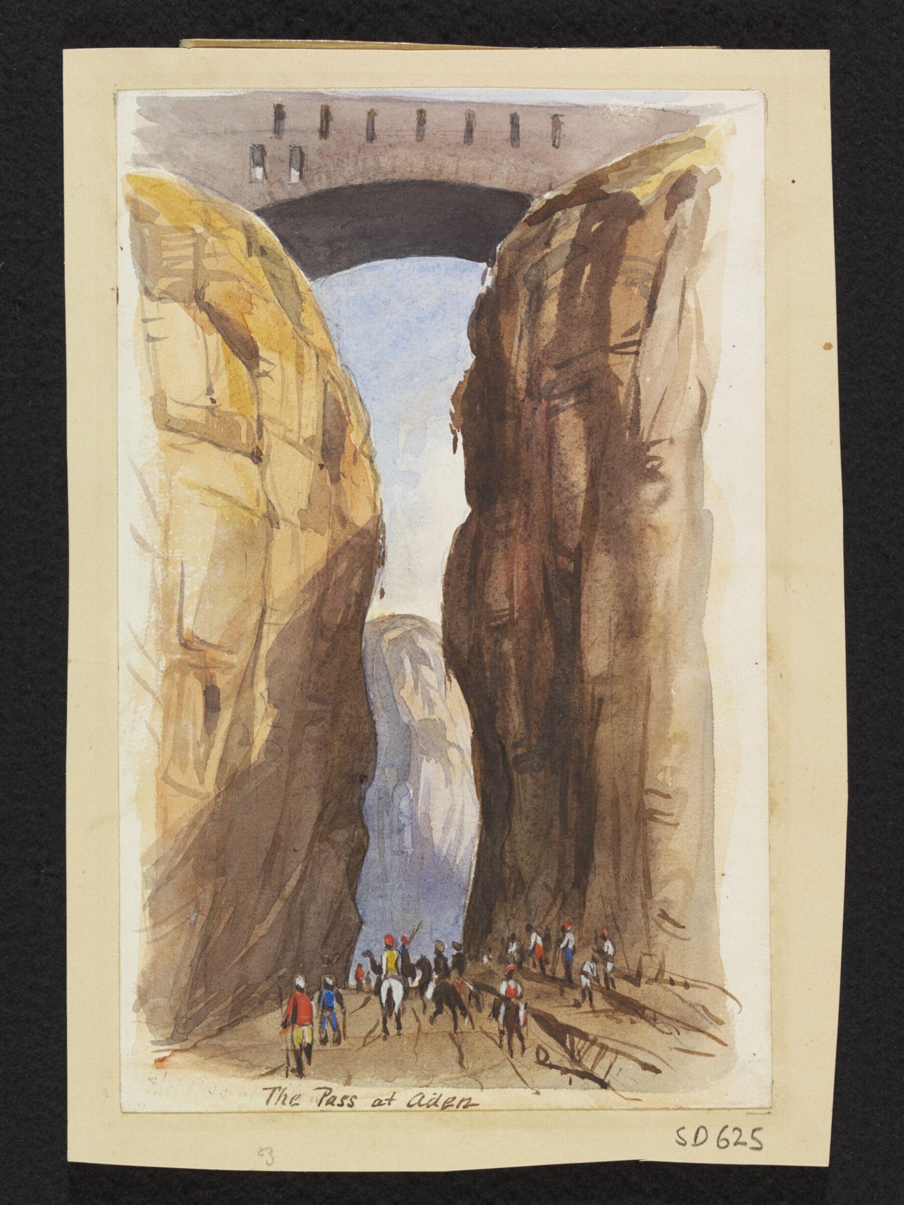 The Pass at Aden, William Godfrey Rayson Masters, 1859