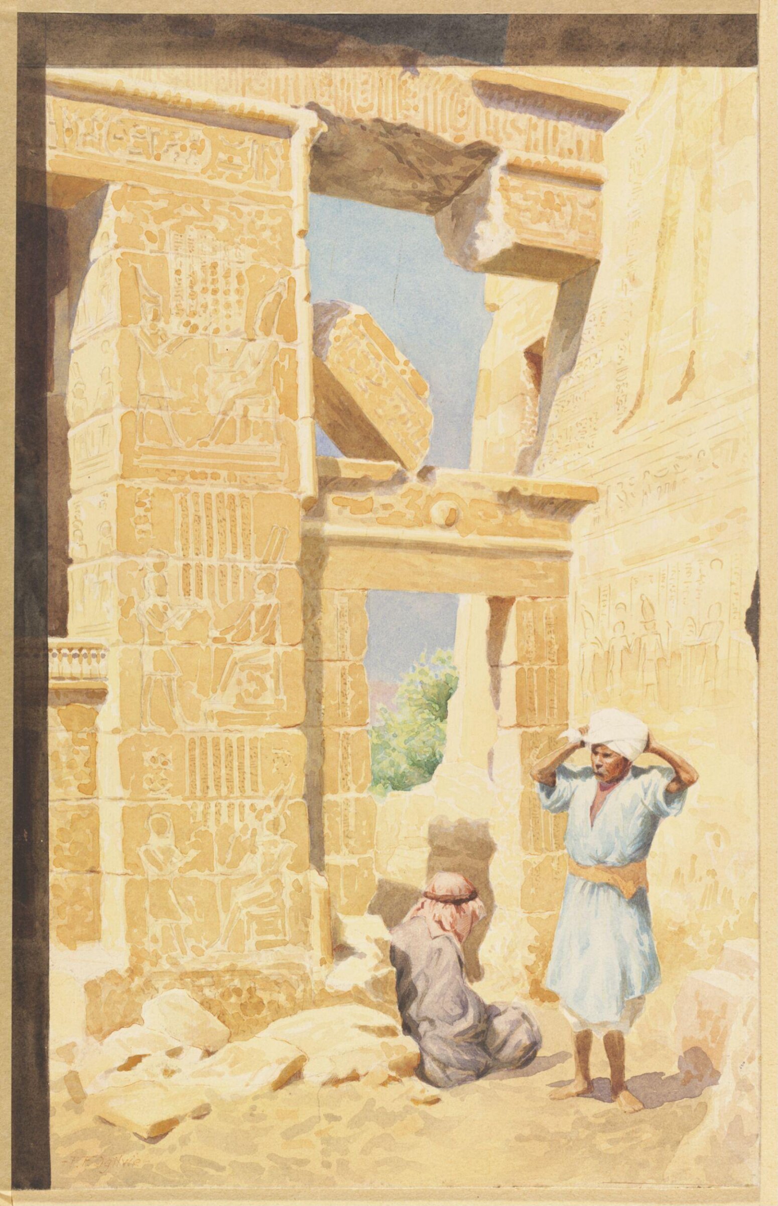 A Doorway at Philae, Frederick Forbes Ogilvie, ca. 1900