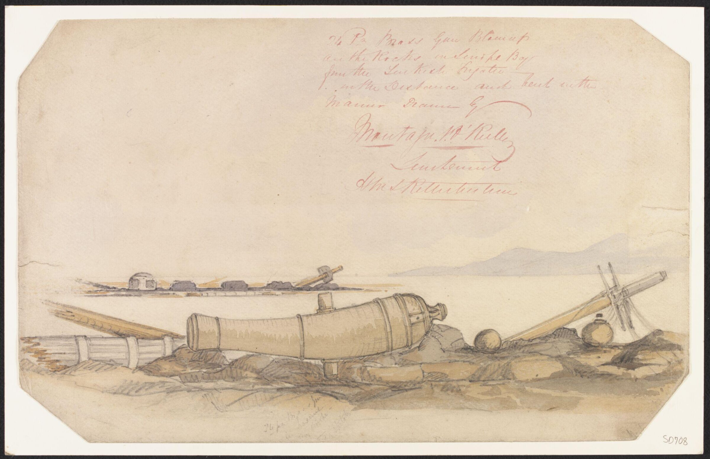 Brass 24-pounder gun, Montagu Frederick O'Reilly, 1853