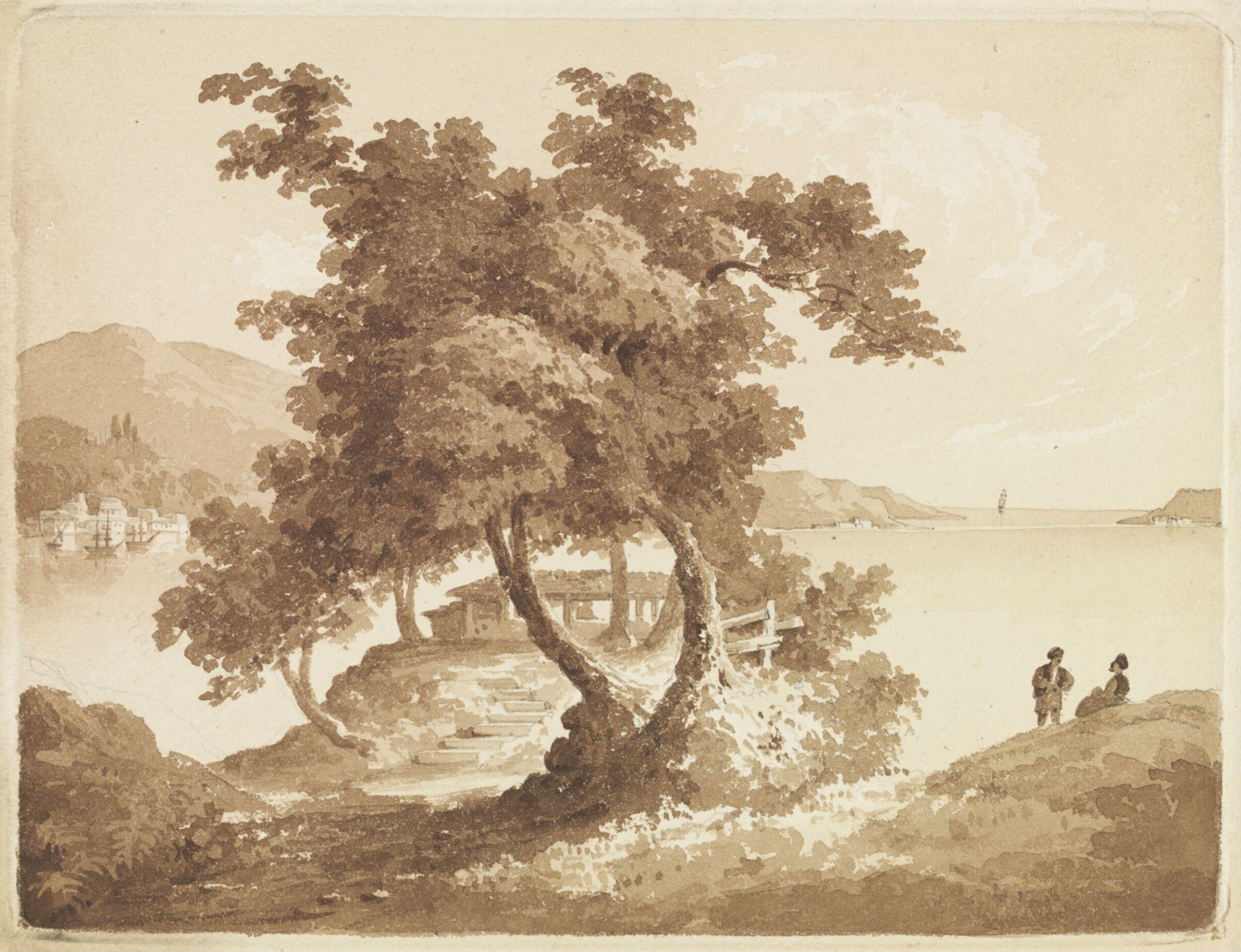 The Bosphorus from the Asiatic side, looking towards the Black Sea, William Page, ca. 1828-1840