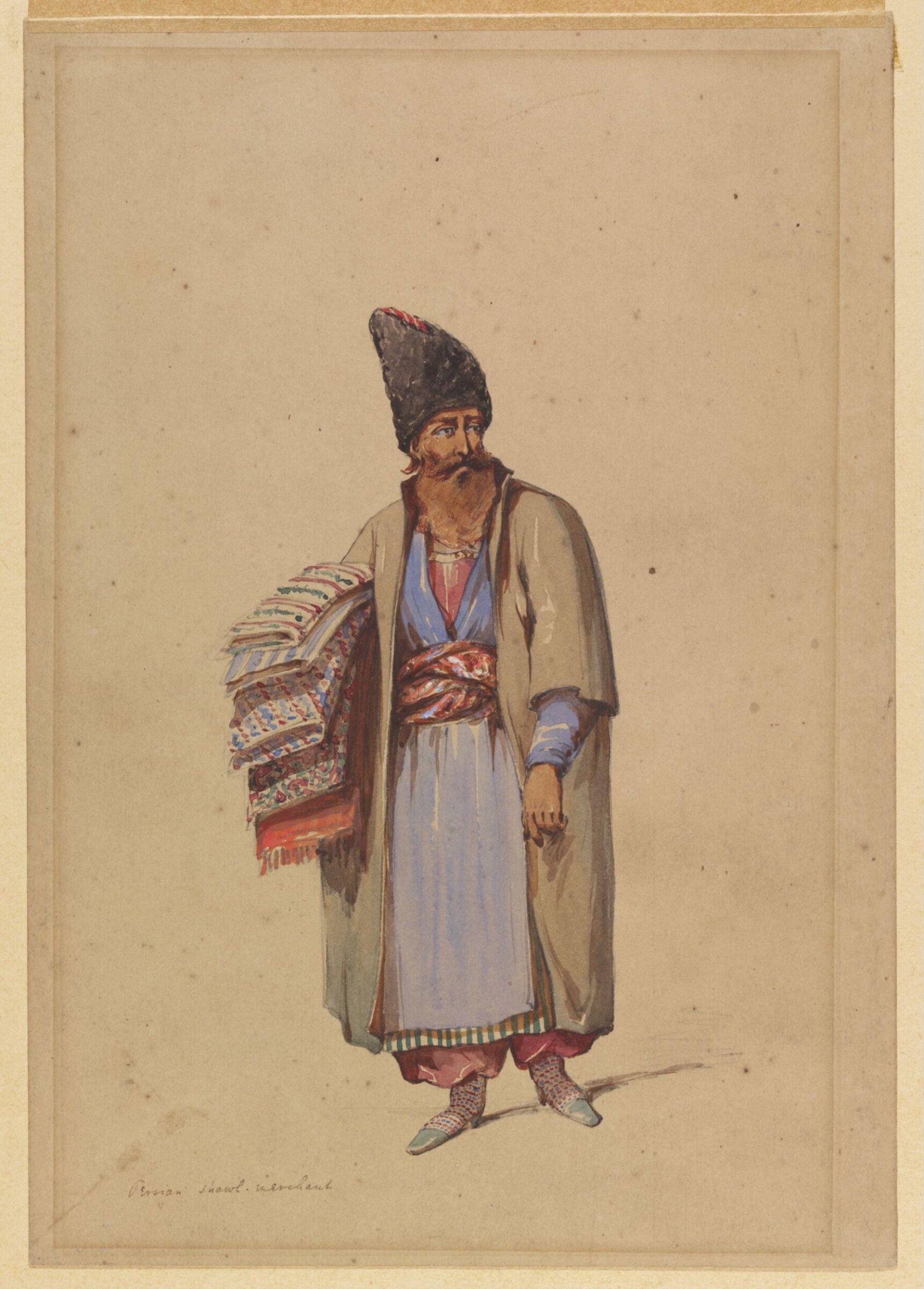 Persian Shawl-Merchant, Aloysius Rosarius Amadeus Raymondus Andreas Preziosi, 1850-1860