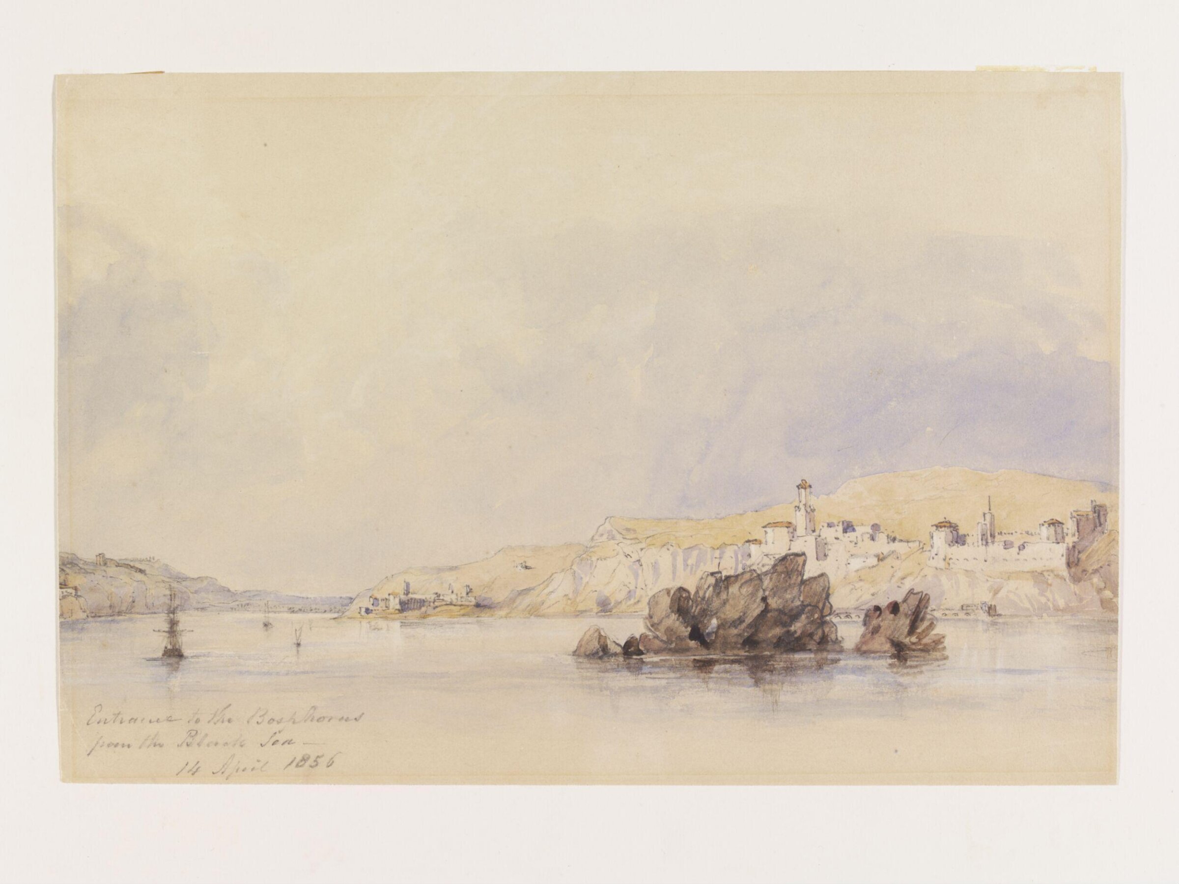 Entrance to the Bosphorus from the Black Sea, Michael Anthony Shrapnel Biddulph, 1856