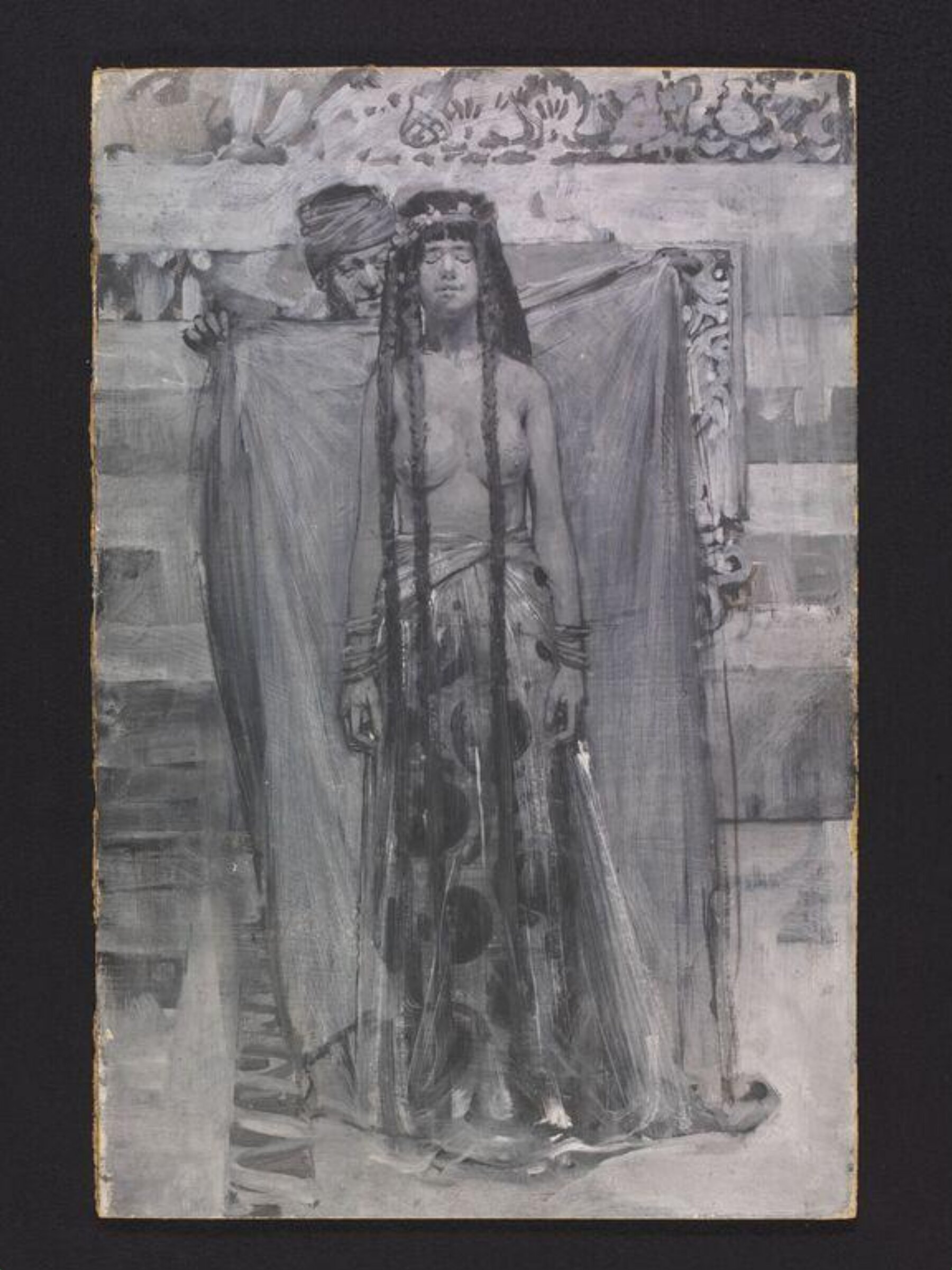 The Merchant Uncovered Her Face: an illustration for The Story of Gulnare of the Sea, Frank Brangwyn, ca. 1896