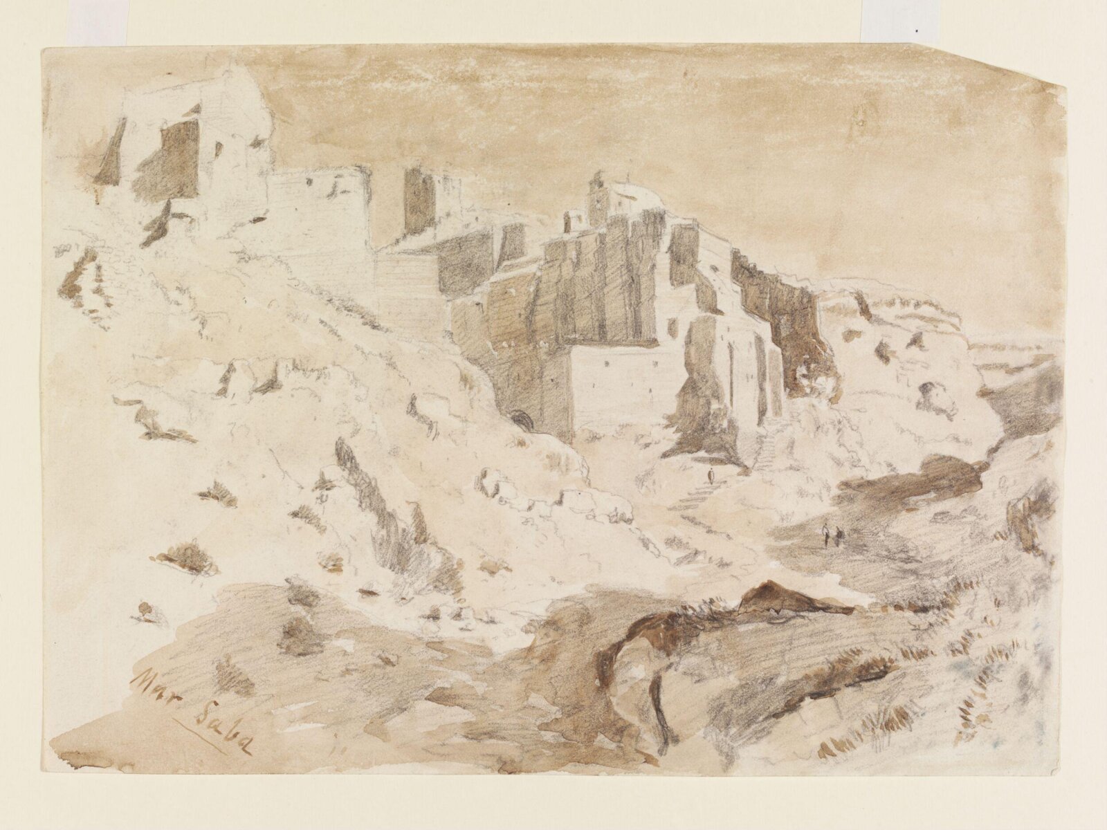 Monastery of Mar Saba, Hercules Brabazon Brabazon, ca. 1860