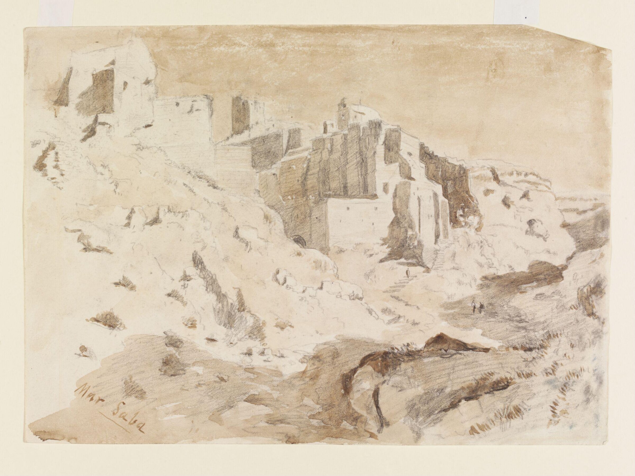 Monastery of Mar Saba, Hercules Brabazon Brabazon, ca. 1860