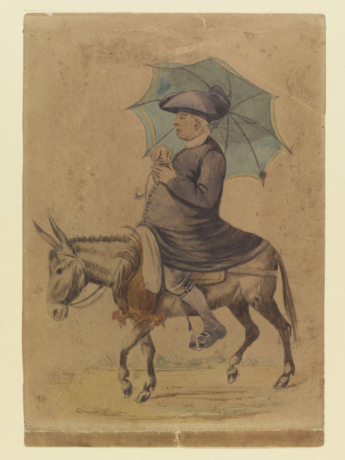 A Catholic Priest riding a Donkey, H. H. Morant, 1852