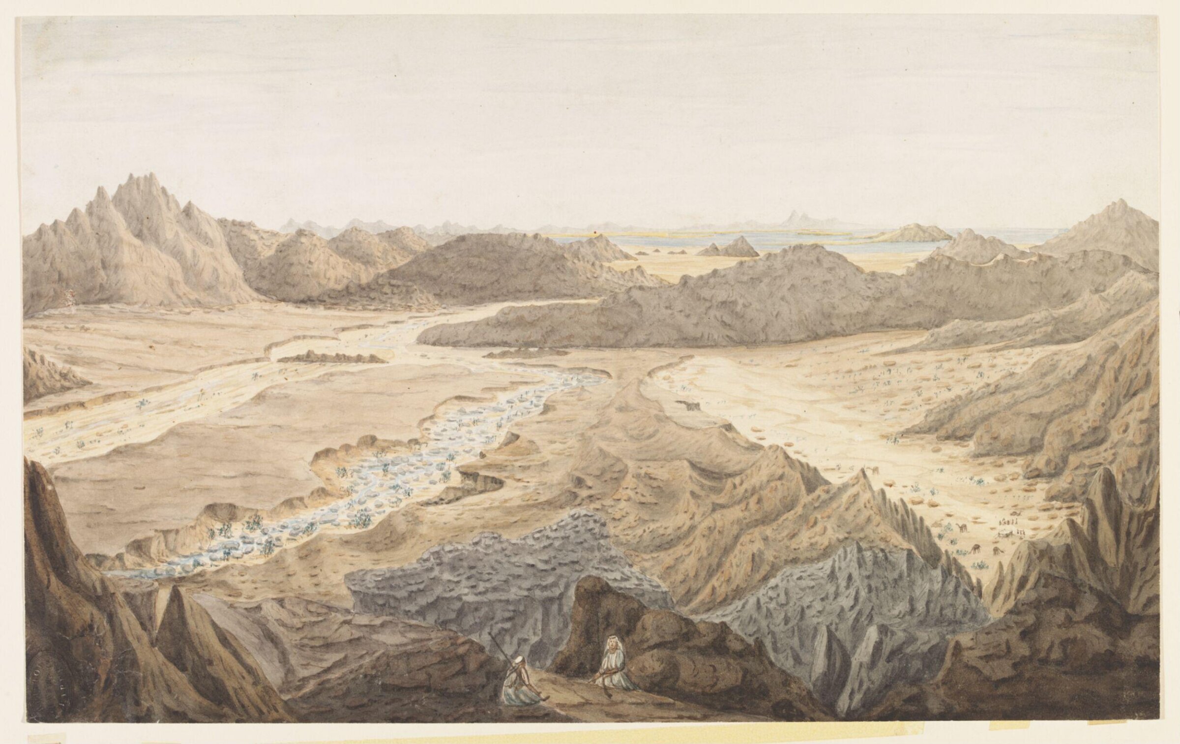 View from the Mountains on the Peninsula of Sinai, Robert Moresby, 1829-1834