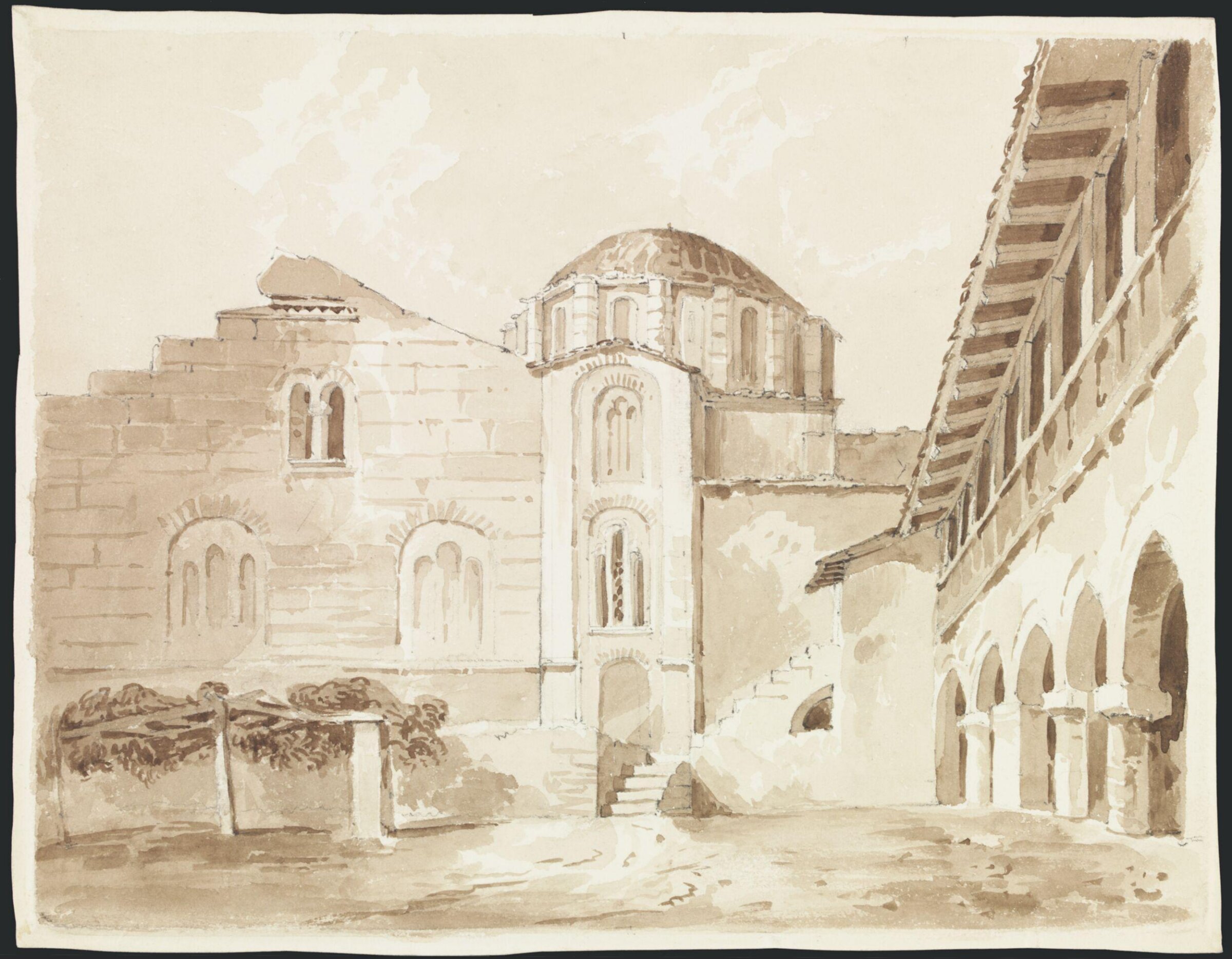 An Island with a Church or Monastery, probably in Turkey or Greece, William Page, ca. 1828-1840