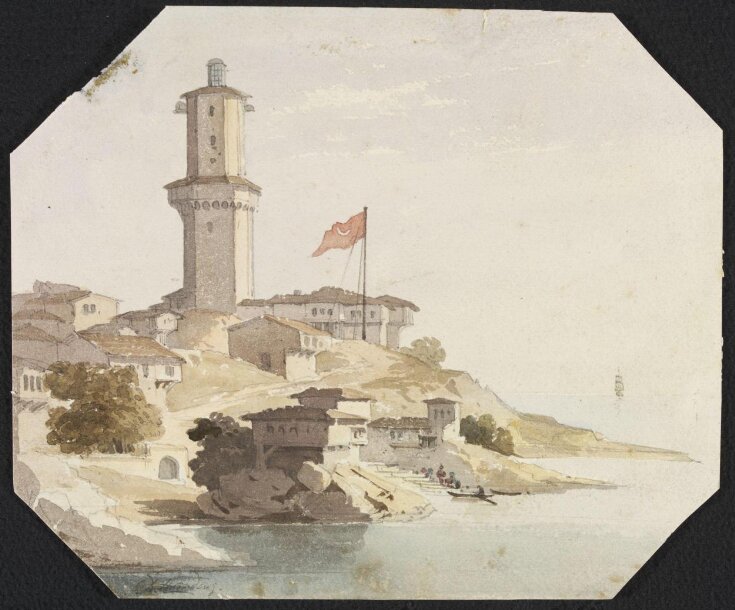 A Turkish Lighthouse, possibly Rumeli Feneri on the Upper Bosphorus at the entrance to the Black Sea top image