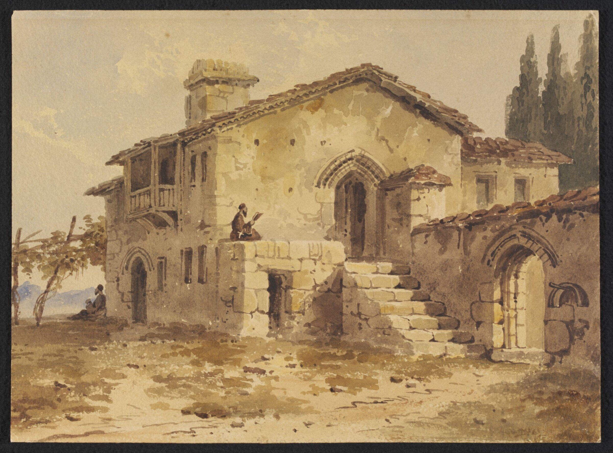 A Monastery, probably in Turkey or Greece, William Page, ca. 1828-1840