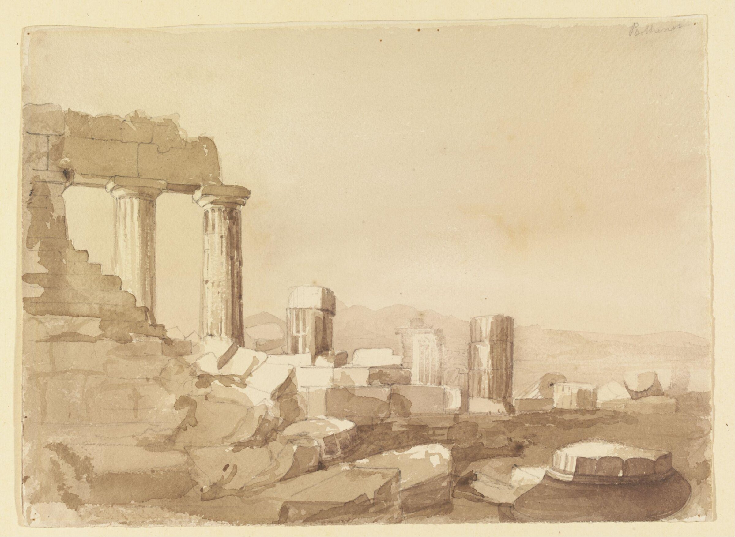 Ruins, possibly at Halicarnassus, William Page, ca. 1828-1840