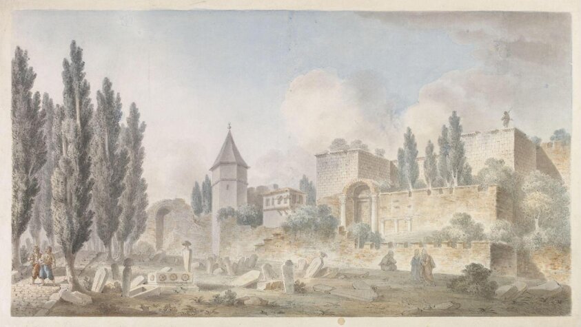 Yediküle with a Muslim Cemetery, Constantinople (ca. 1800-1820) by Michel François Preaulx