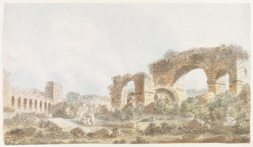 Interior of the Palace of Priam, Alexandria Troas (ca. 1801) by Michel François Preaulx