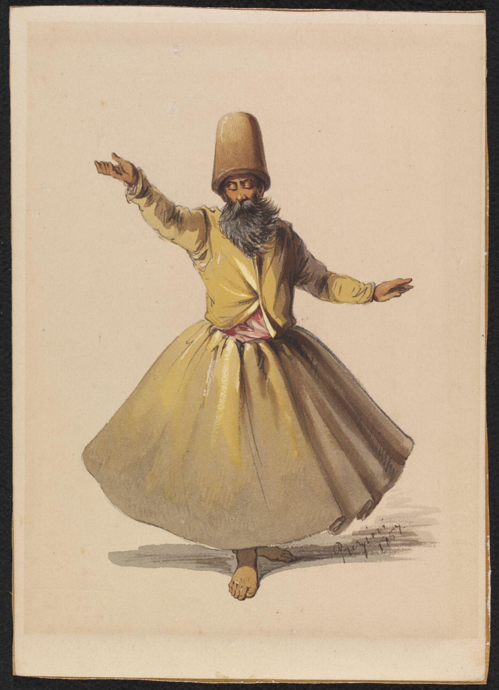 A Whirling Dervish, Aloysius Rosarius Amadeus Raymondus Andreas Preziosi, 1857