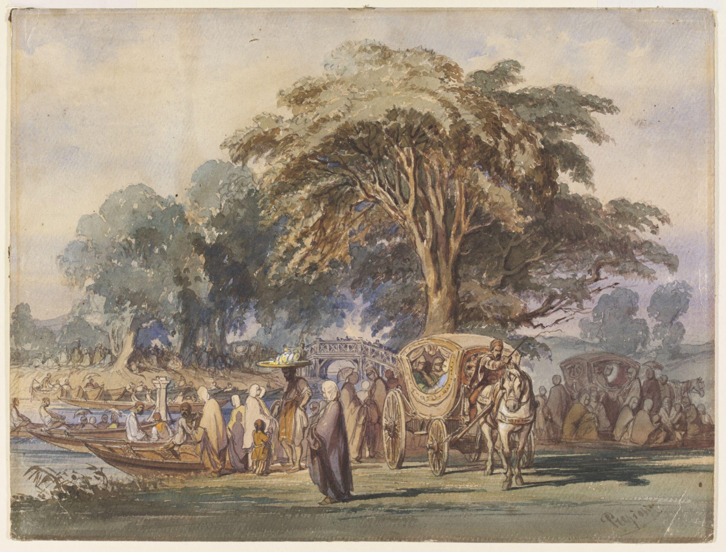 The Sweet Waters of Europe, Constantinople, Aloysius Rosarius Amadeus Raymondus Andreas Preziosi, ca. 1855
