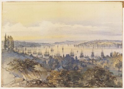 The Bosphorus with the Allied Fleets at Anchor