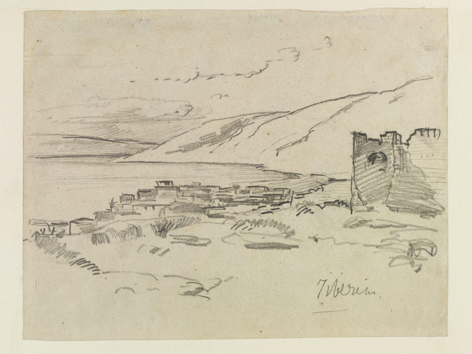 Tiberias, Hercules Brabazon Brabazon, ca. 1860