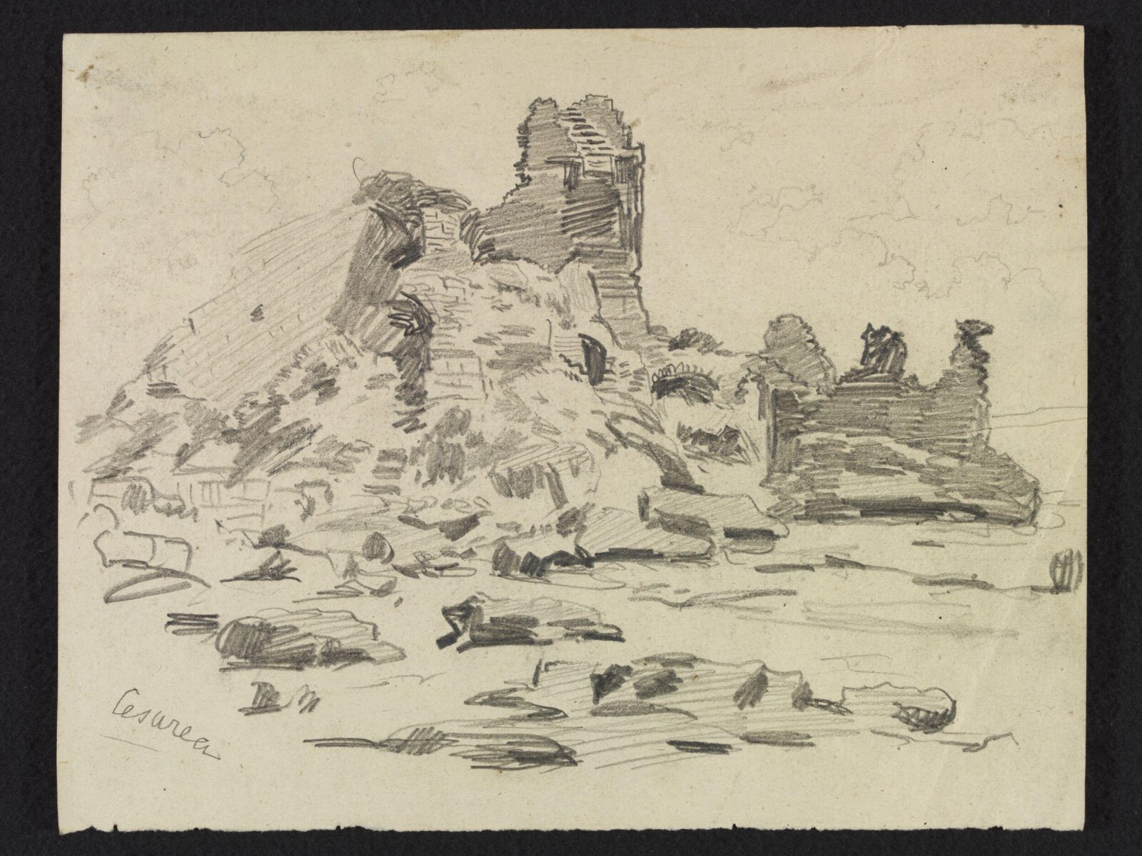 Ruins near Caesarea, Hercules Brabazon Brabazon, ca. 1860