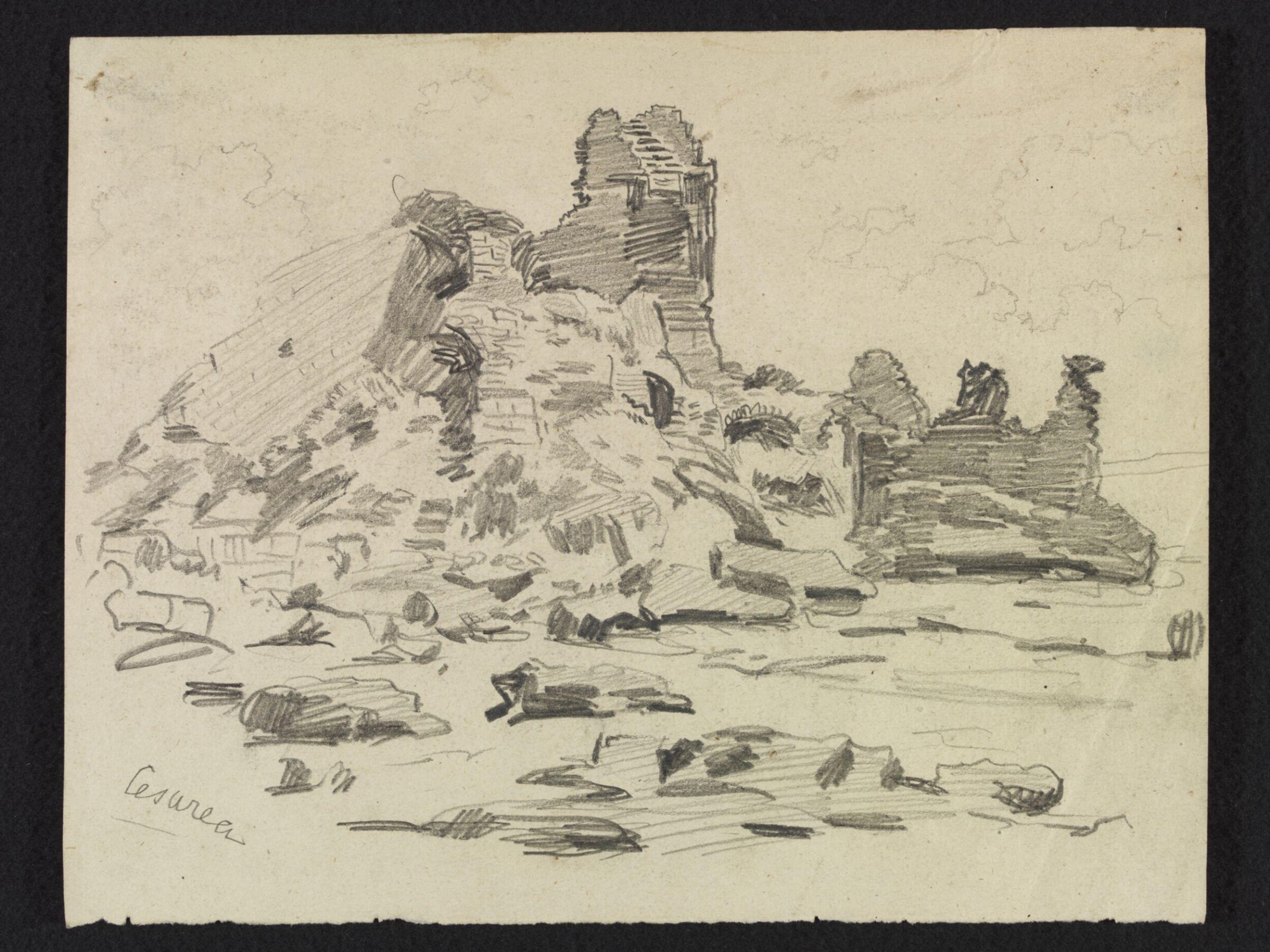 Ruins near Caesarea, Hercules Brabazon Brabazon, ca. 1860