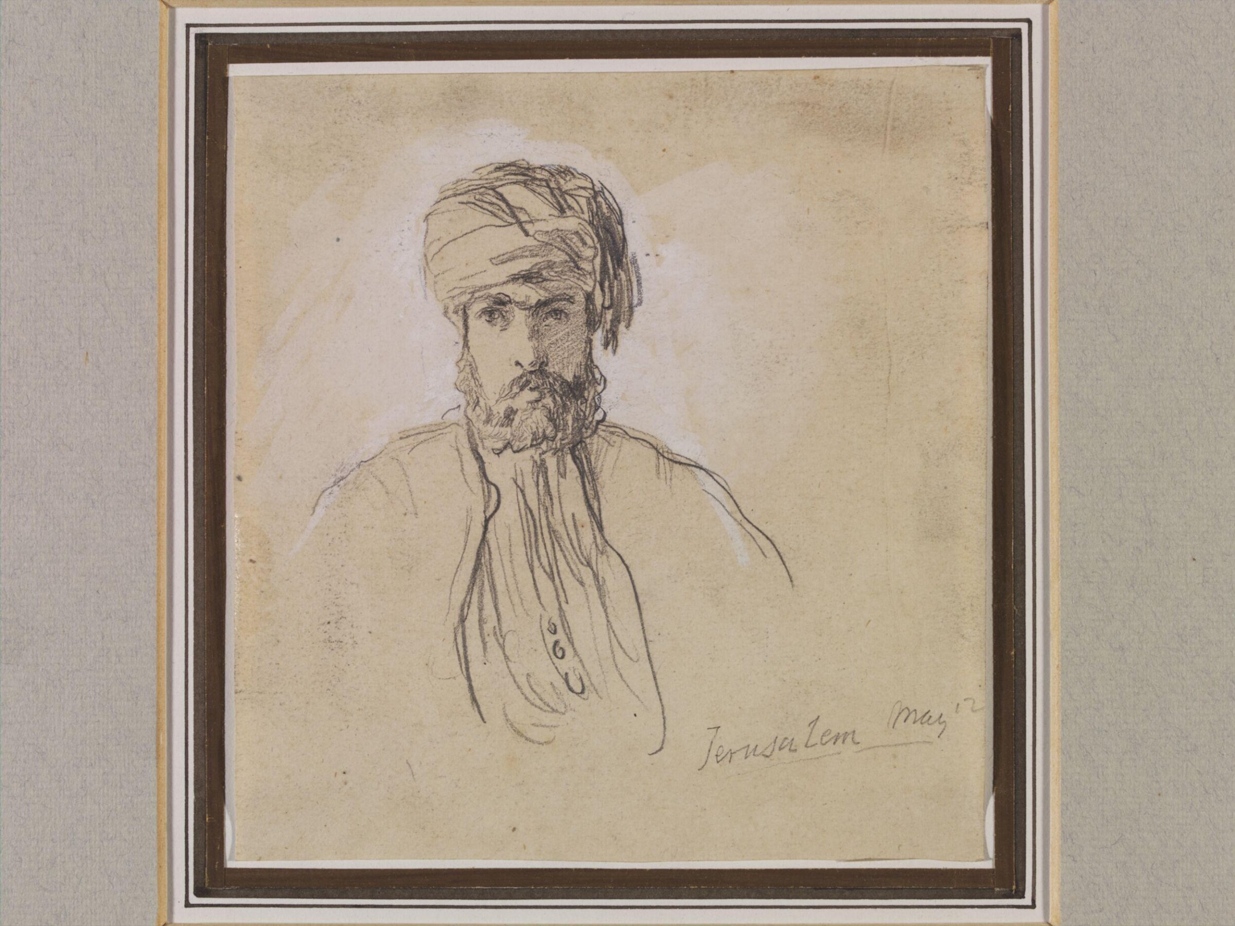 Portrait, half-length, of a Arab Man, Hercules Brabazon Brabazon, ca. 1860
