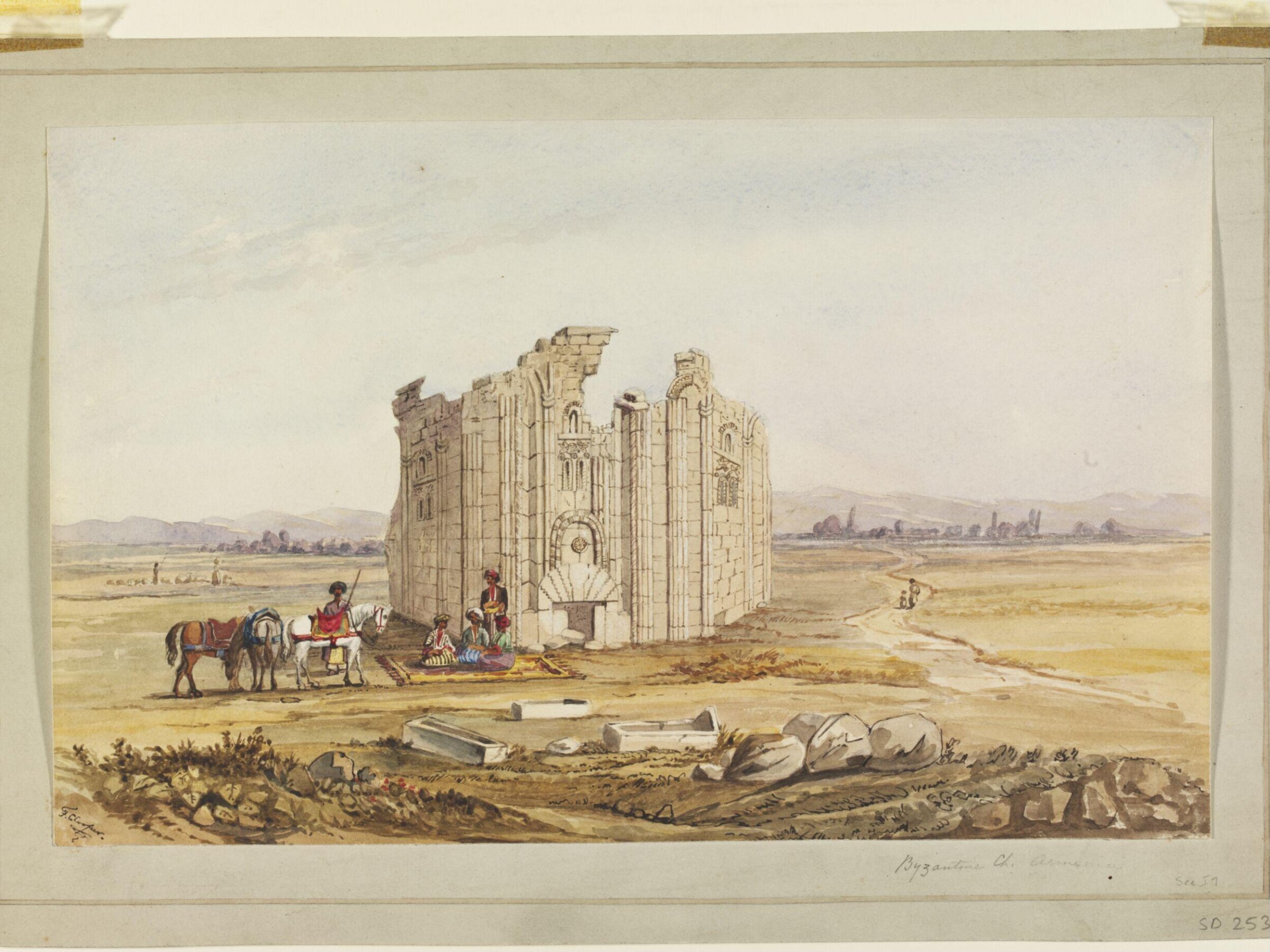 Ancient Armenian Church at Varzahan, Frederick Charles Cooper, ca. 1849