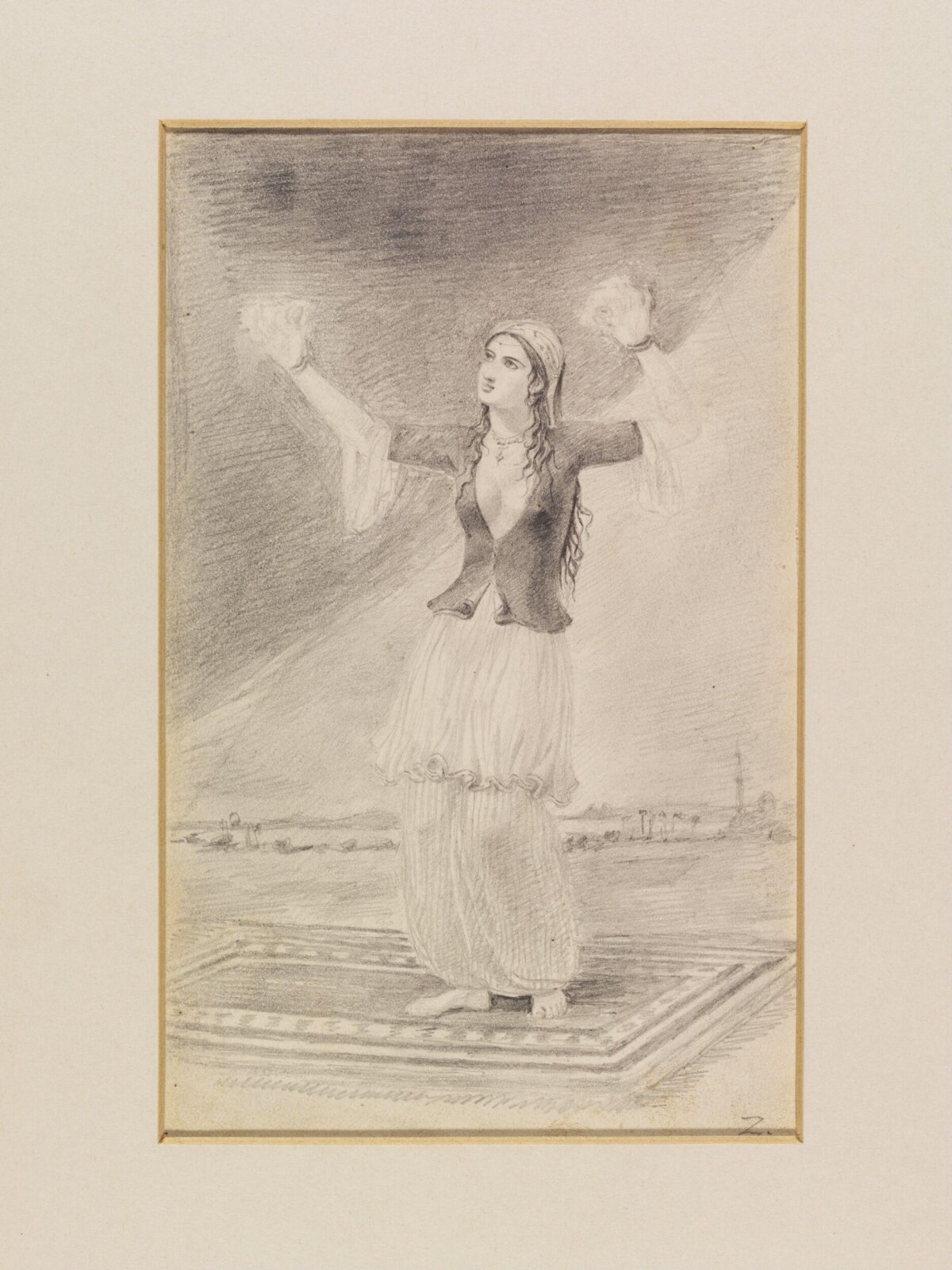 An Egyptian Dancing Girl, 1825-1830